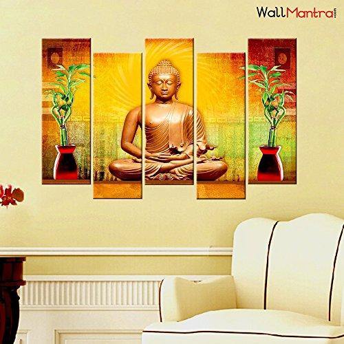 Golden Om Painting,om Shanti Painting,indian Wall Art,indian Decor,  Abstract Indian Art,art on Canvas,buddhist Home Decor 