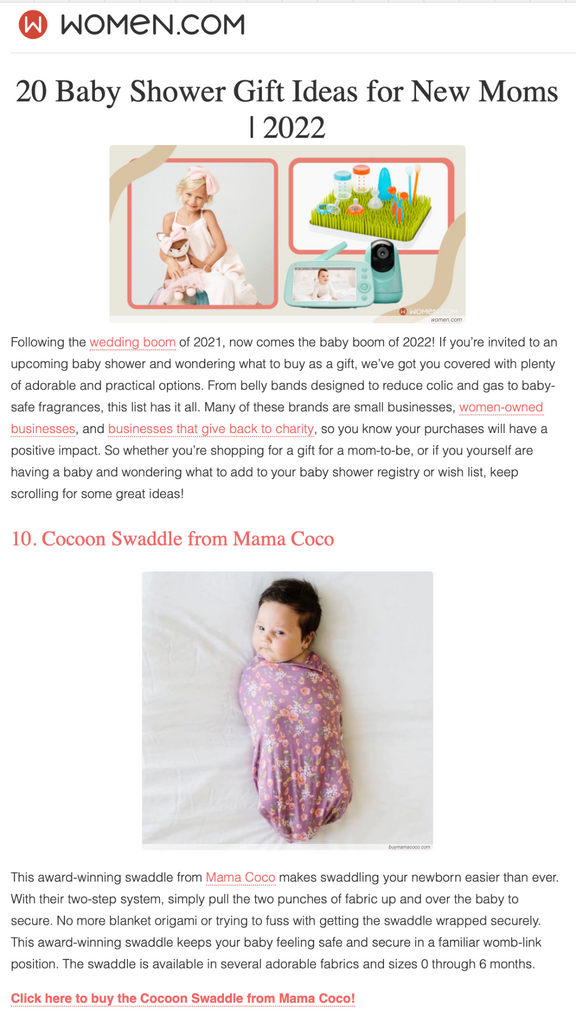 MAMA COCO COCOON SWADDLE FEATURE