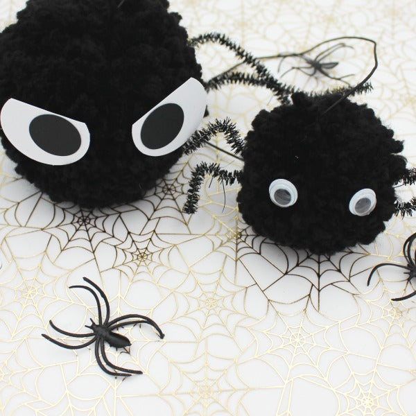 ARAÑA POMPÓN PARA HALLOWEEN