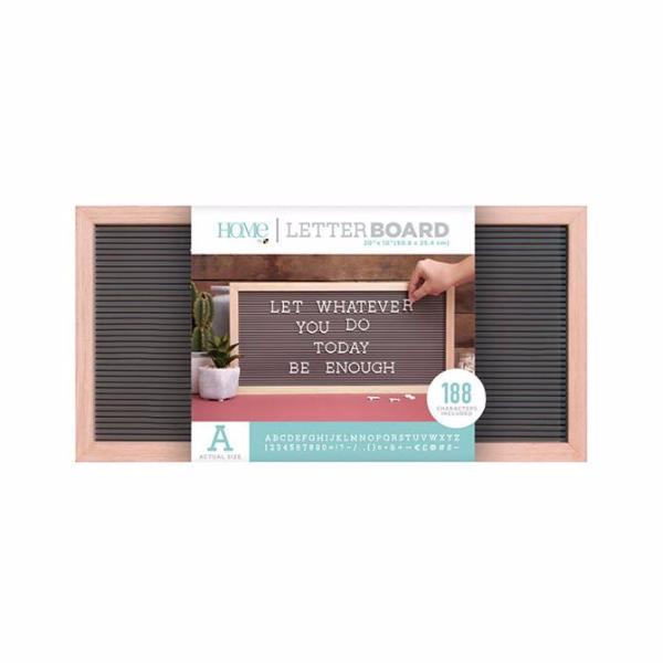 Letter Boards   Natural Frame with Gray 20x10