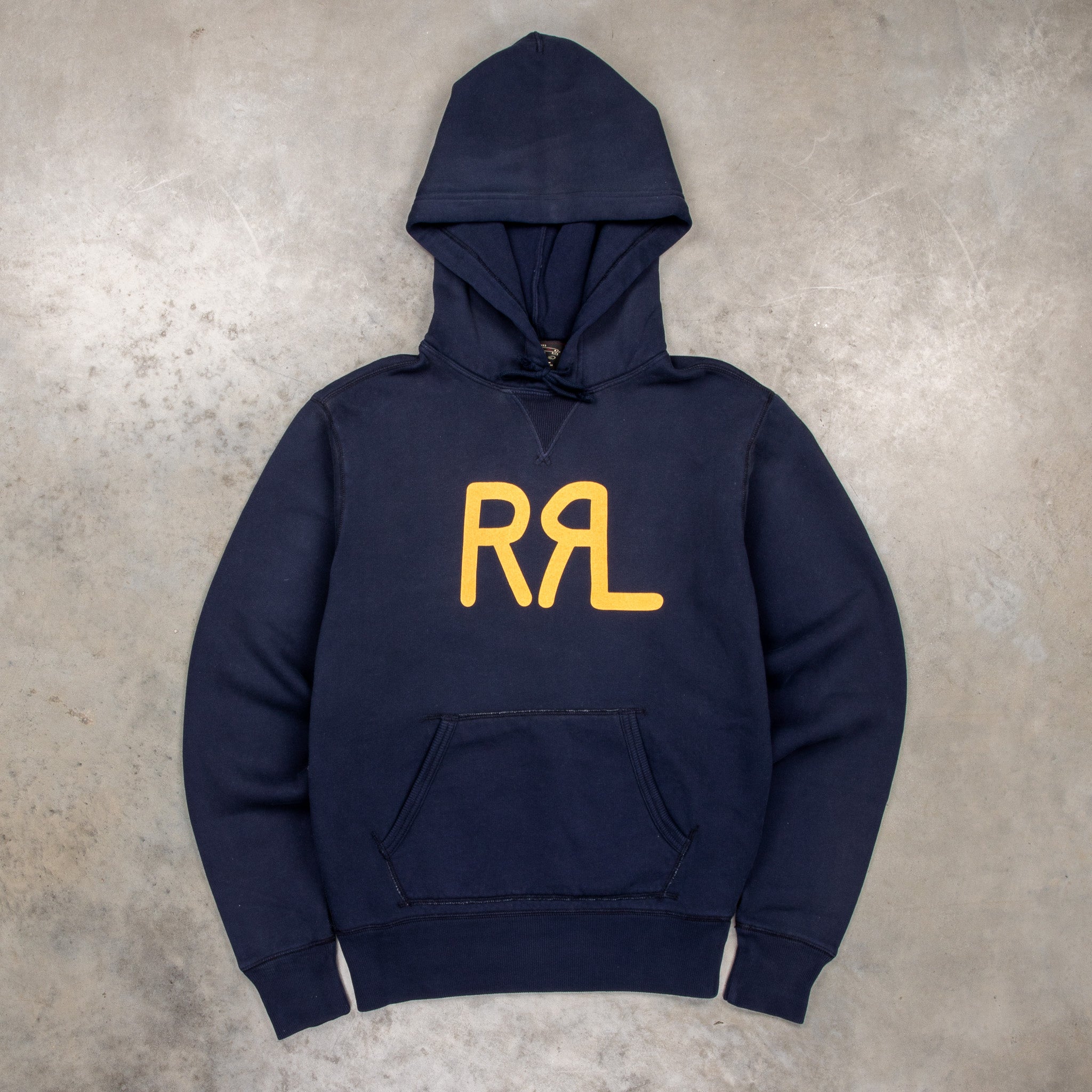 RRL PO Hood Pullover Faded Navy