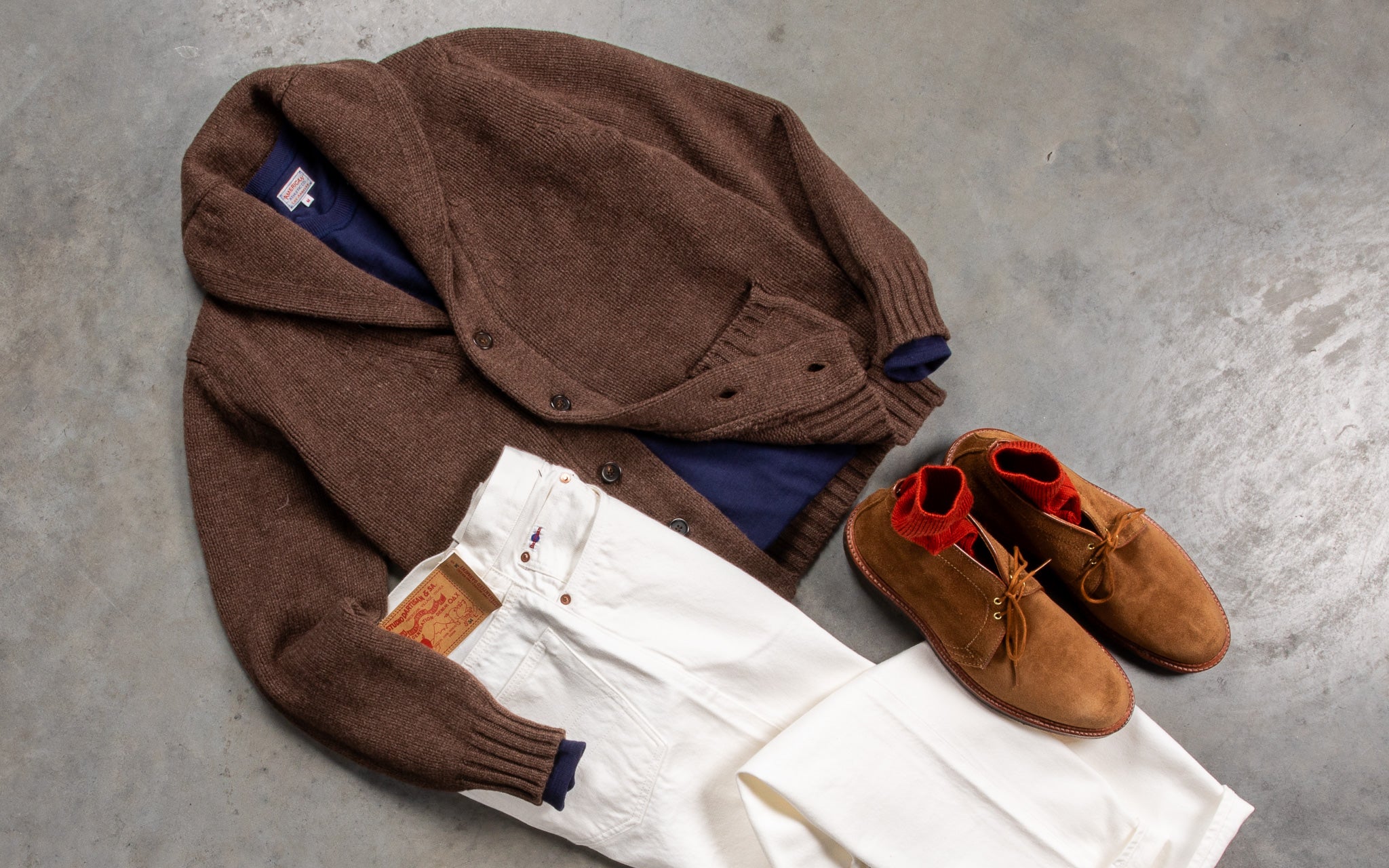 Alain Shawl Cardigan Mocha