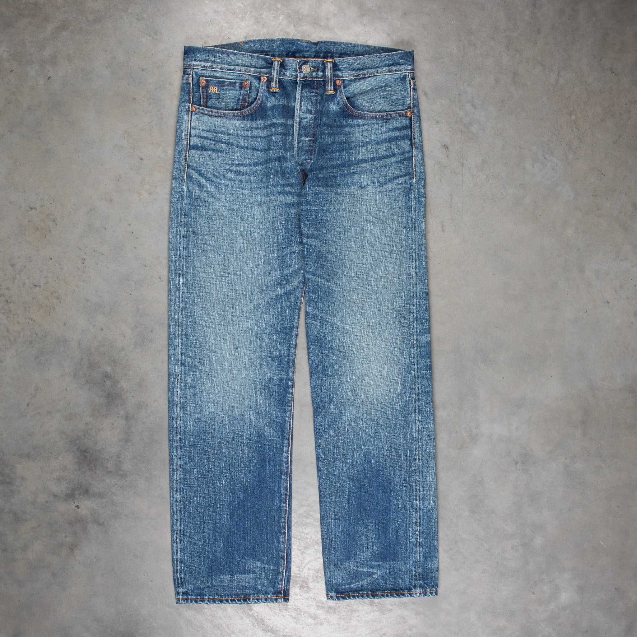 RRL Straight Fit Denim Hillsview Wash