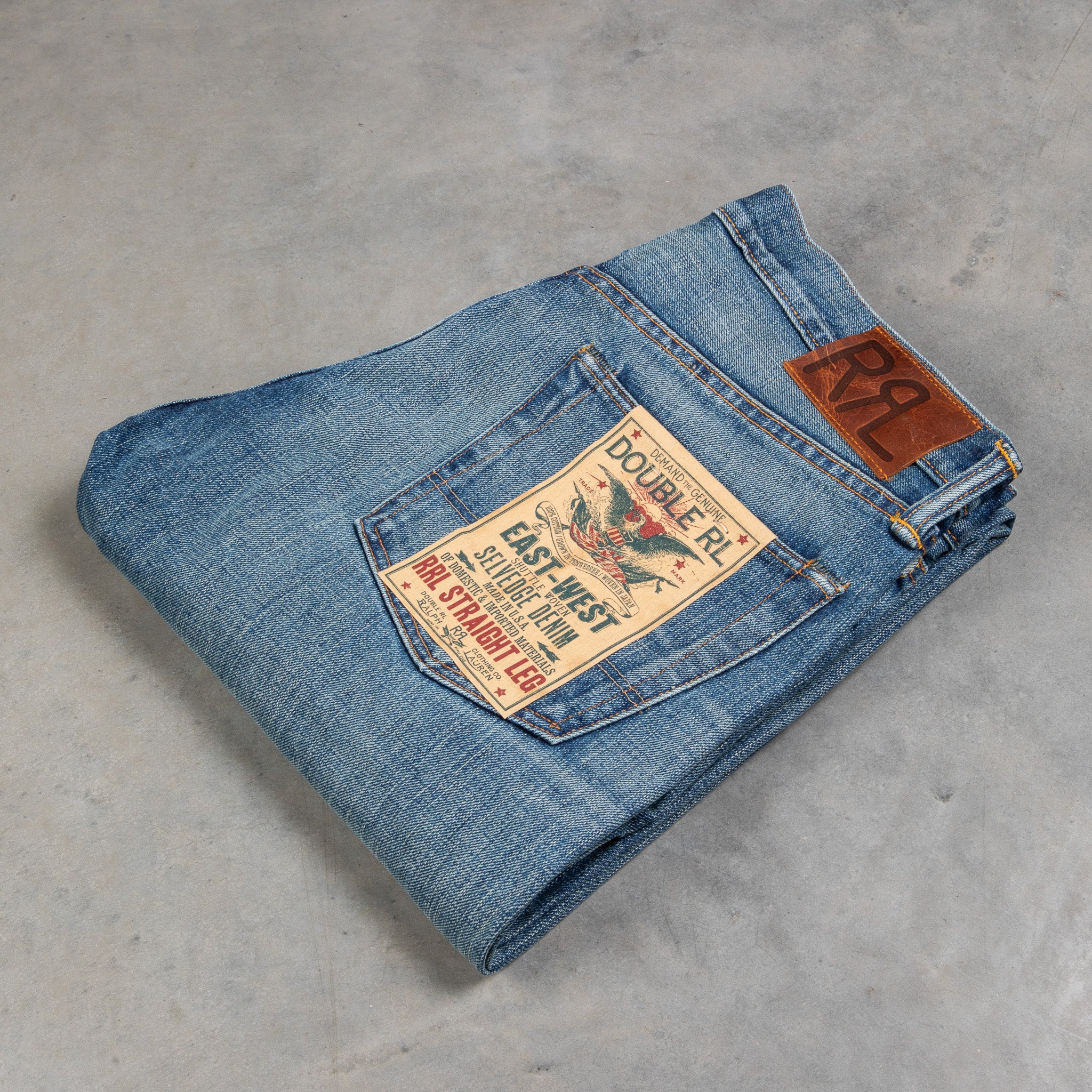 RRL Straight Fit Denim Hillsview Wash