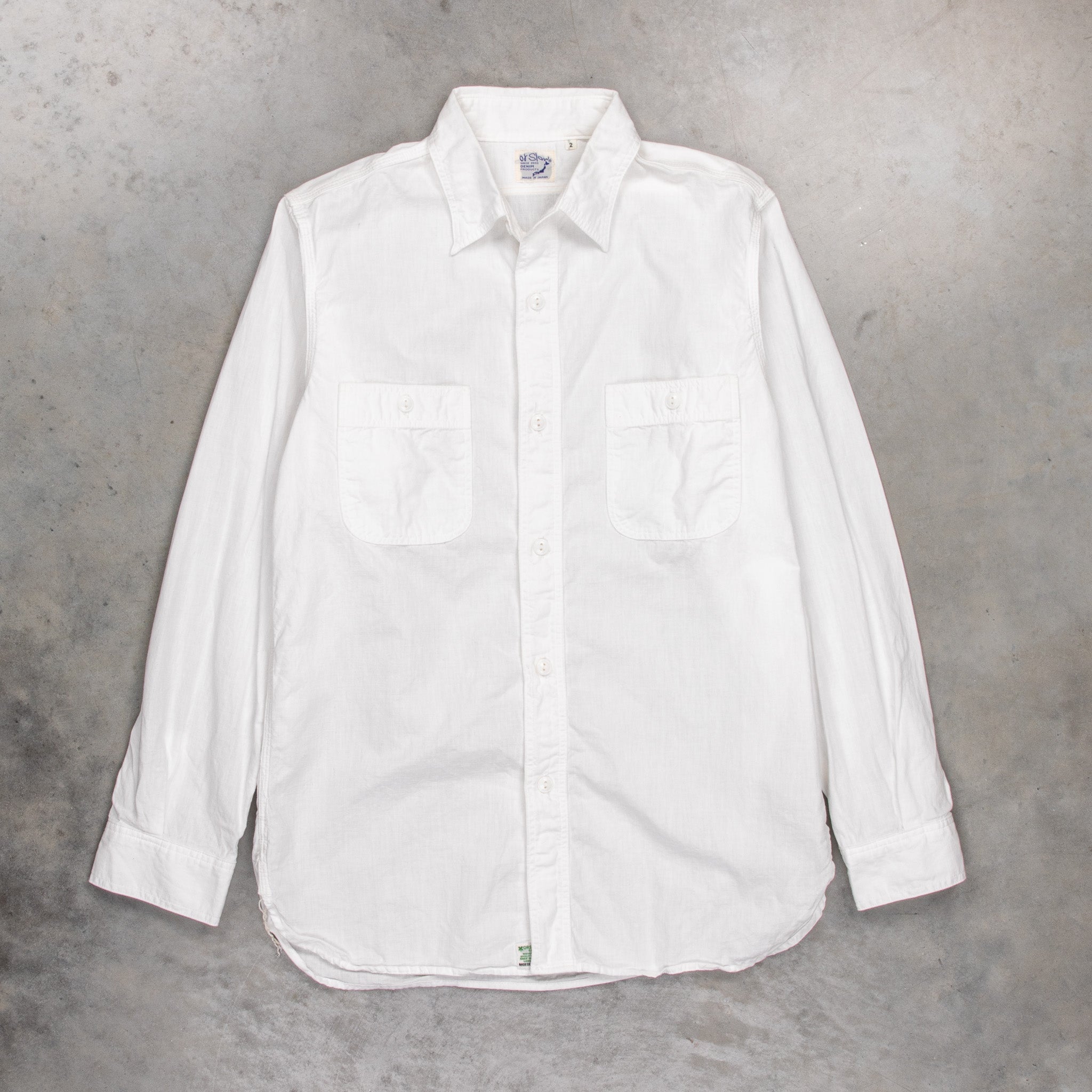 Orslow 01-8070 Chambray Shirt White