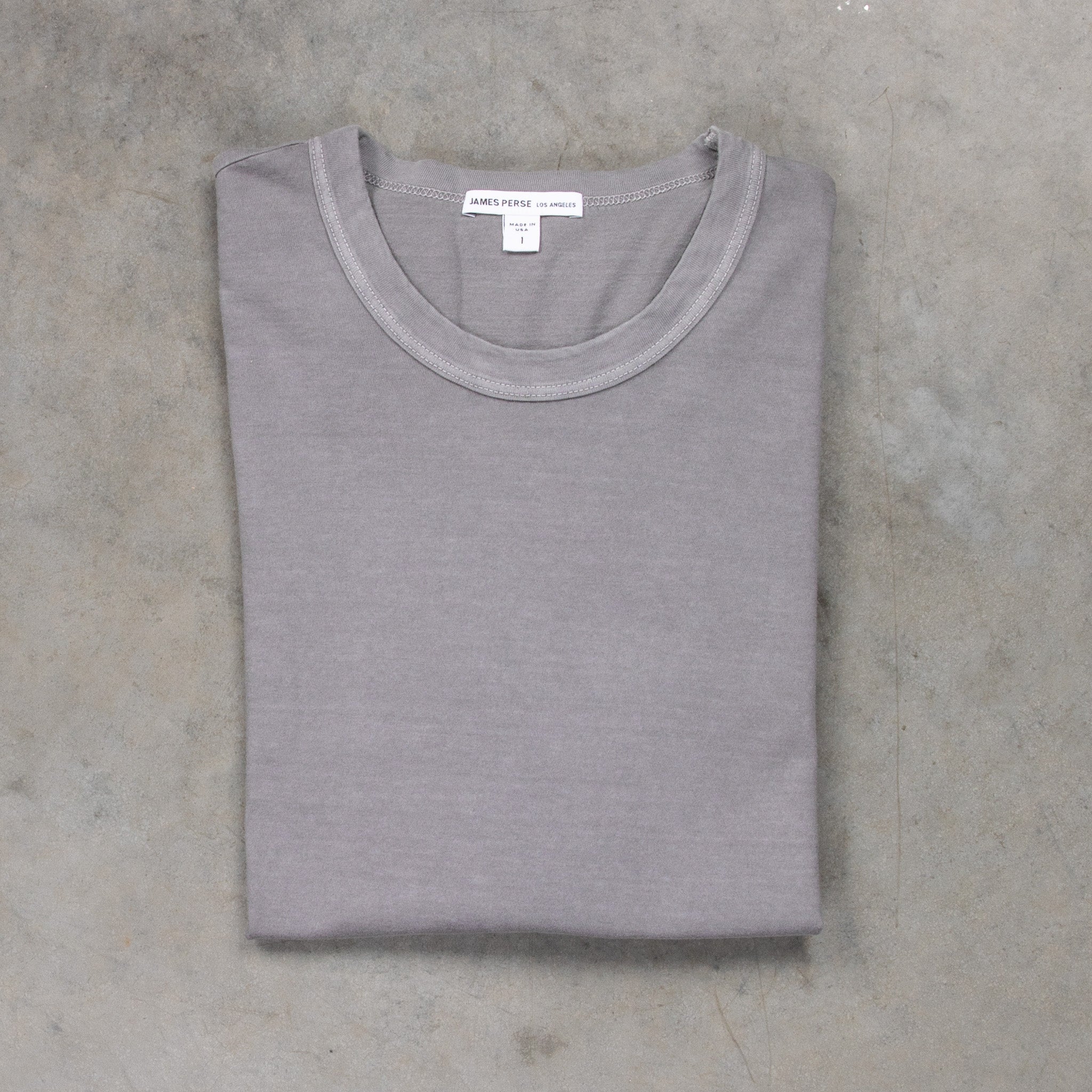 James Perse Crew Neck Tee Silver Grey