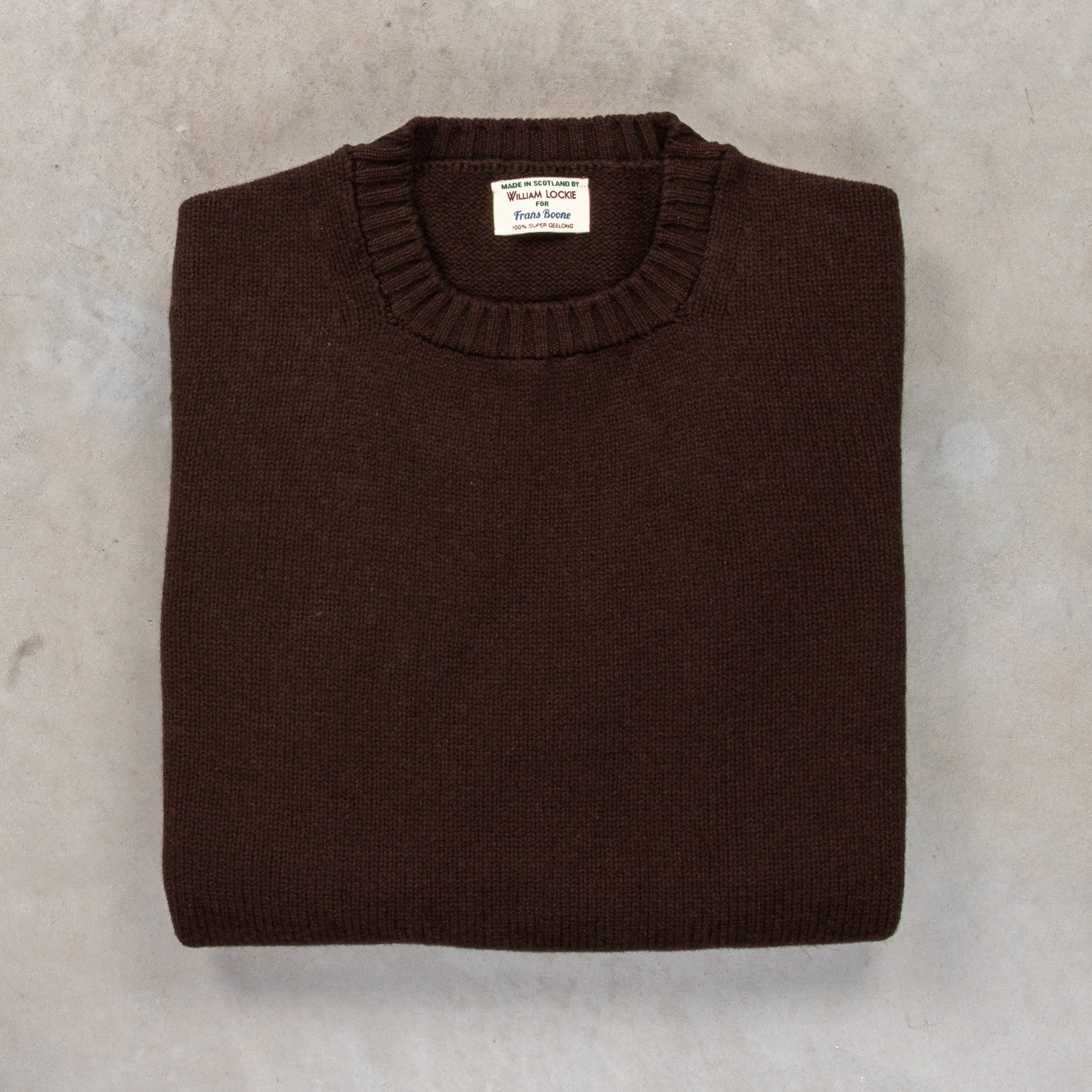 William Lockie x Frans Boone Inigo Baby Lambswool Crew Neck Caffe