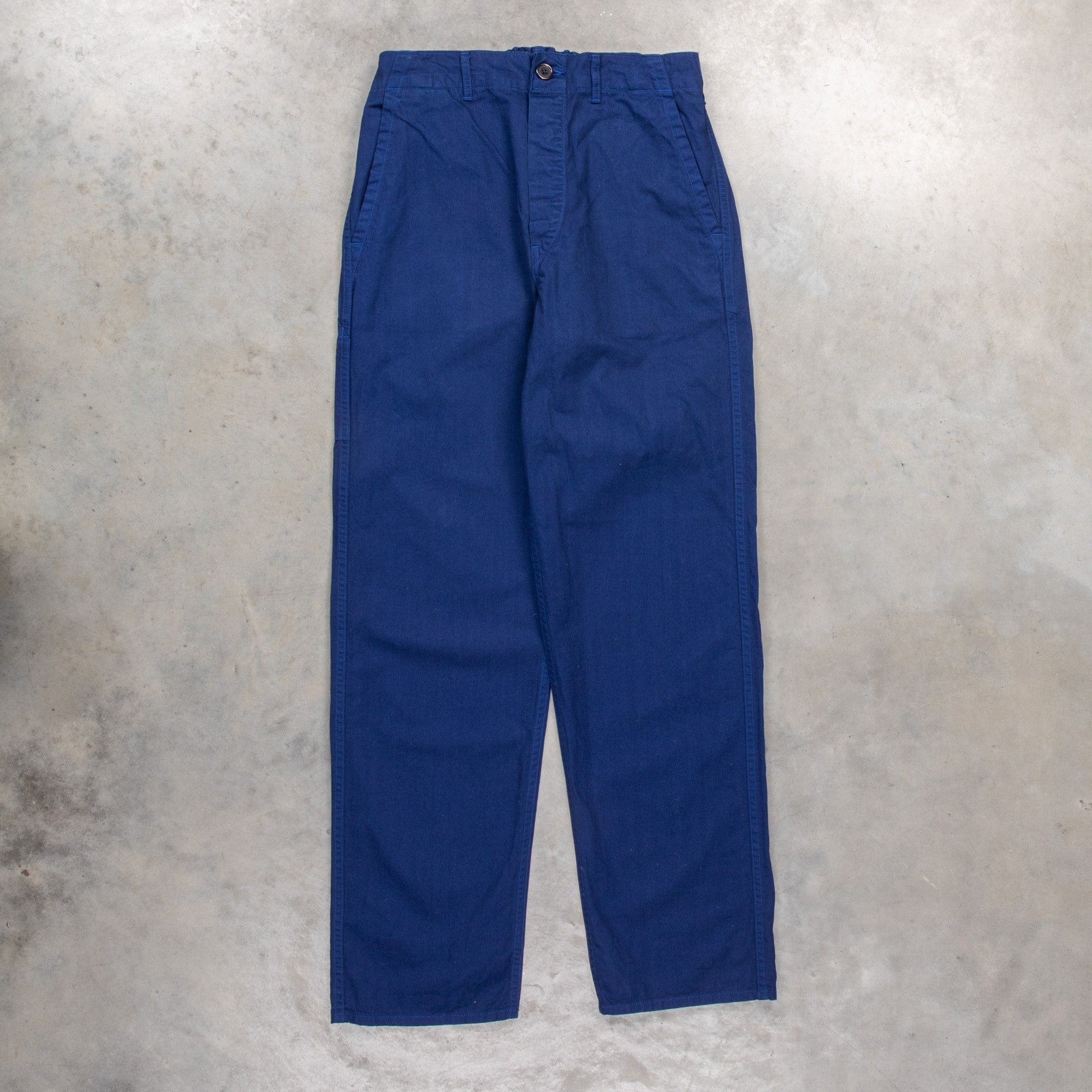 Orslow French Work Pants Herringbone Twill Blue