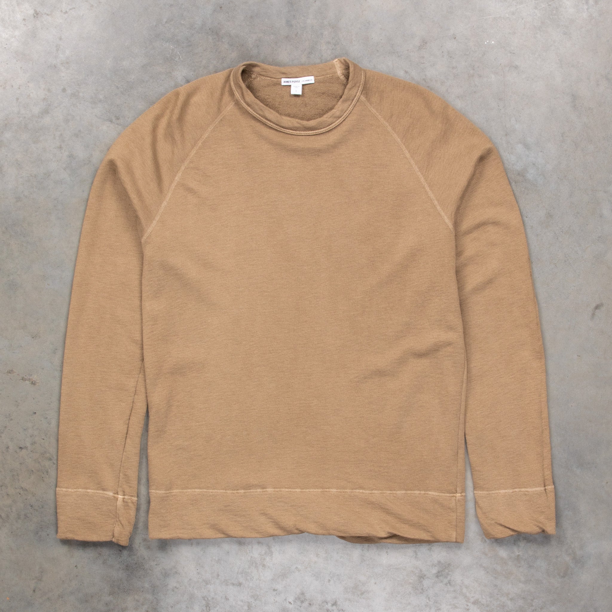 James Perse Vintage Fleece raglan Pullover Cashew