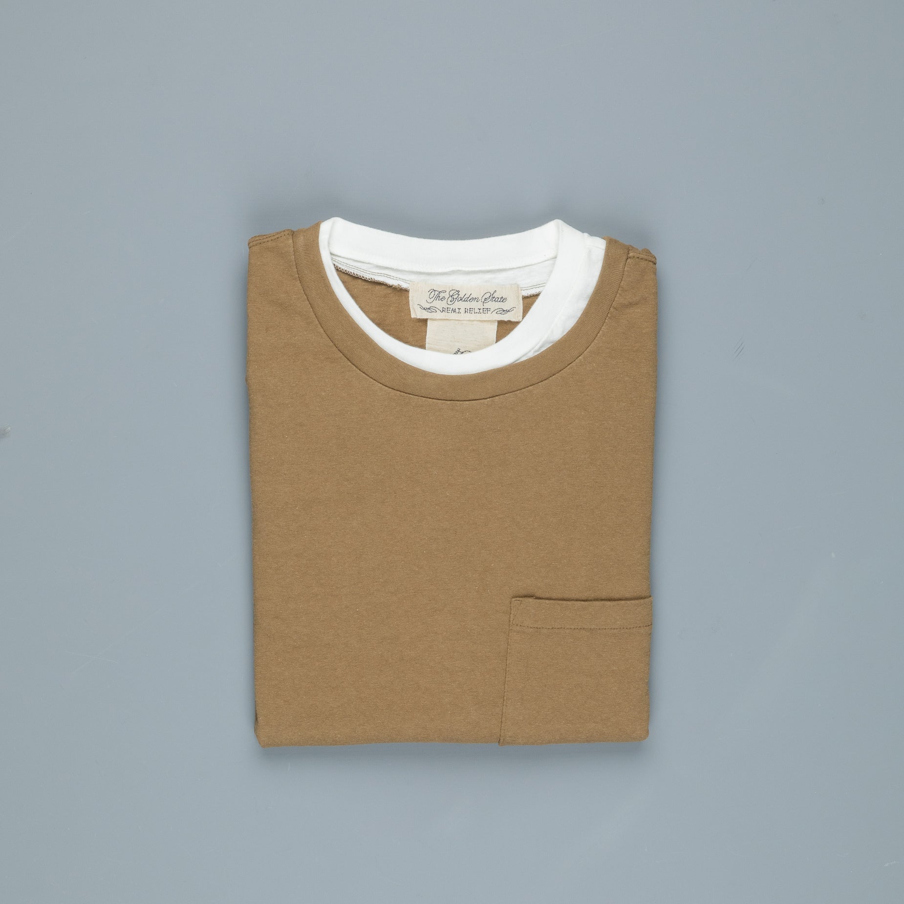 Remi Relief Heavy Cotton Double Neck LS Tee Khaki