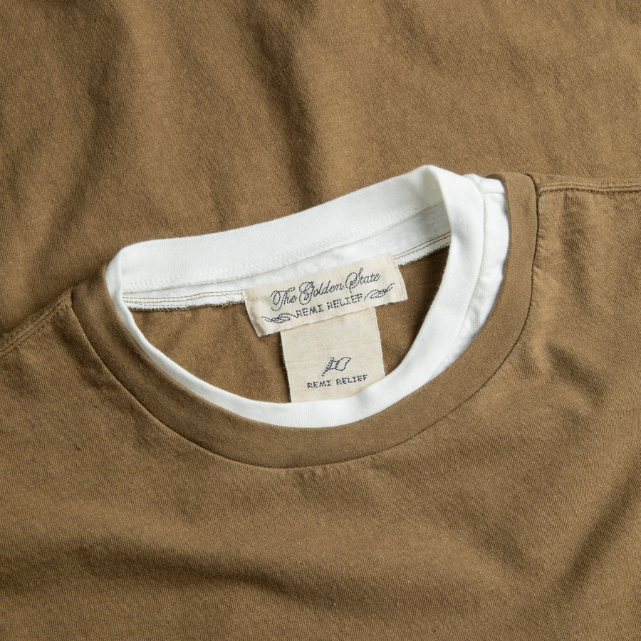 Remi Relief Heavy Cotton Double Neck LS Tee Khaki#N#– Frans Boone Store