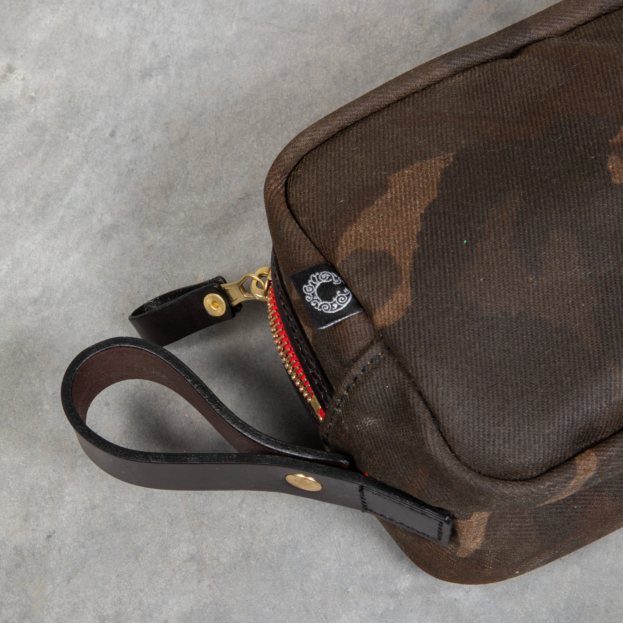 Croots Waxed Canvas Wash Bag Camo