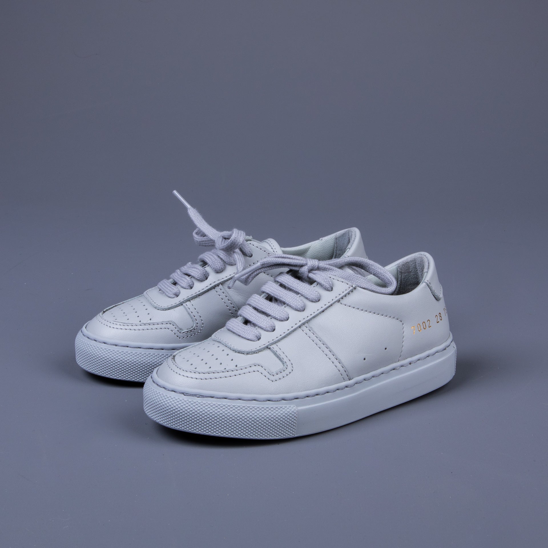 Common Projects Kids Bball Low in Leather Grey