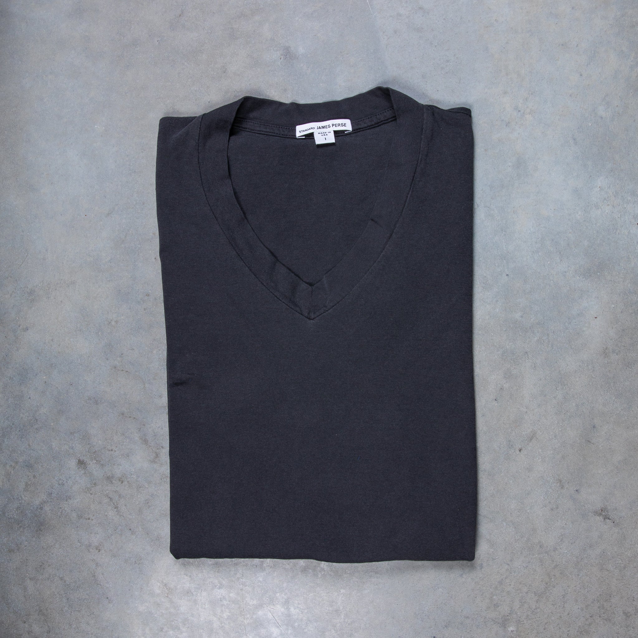 James Perse V Neck Tee Carbon