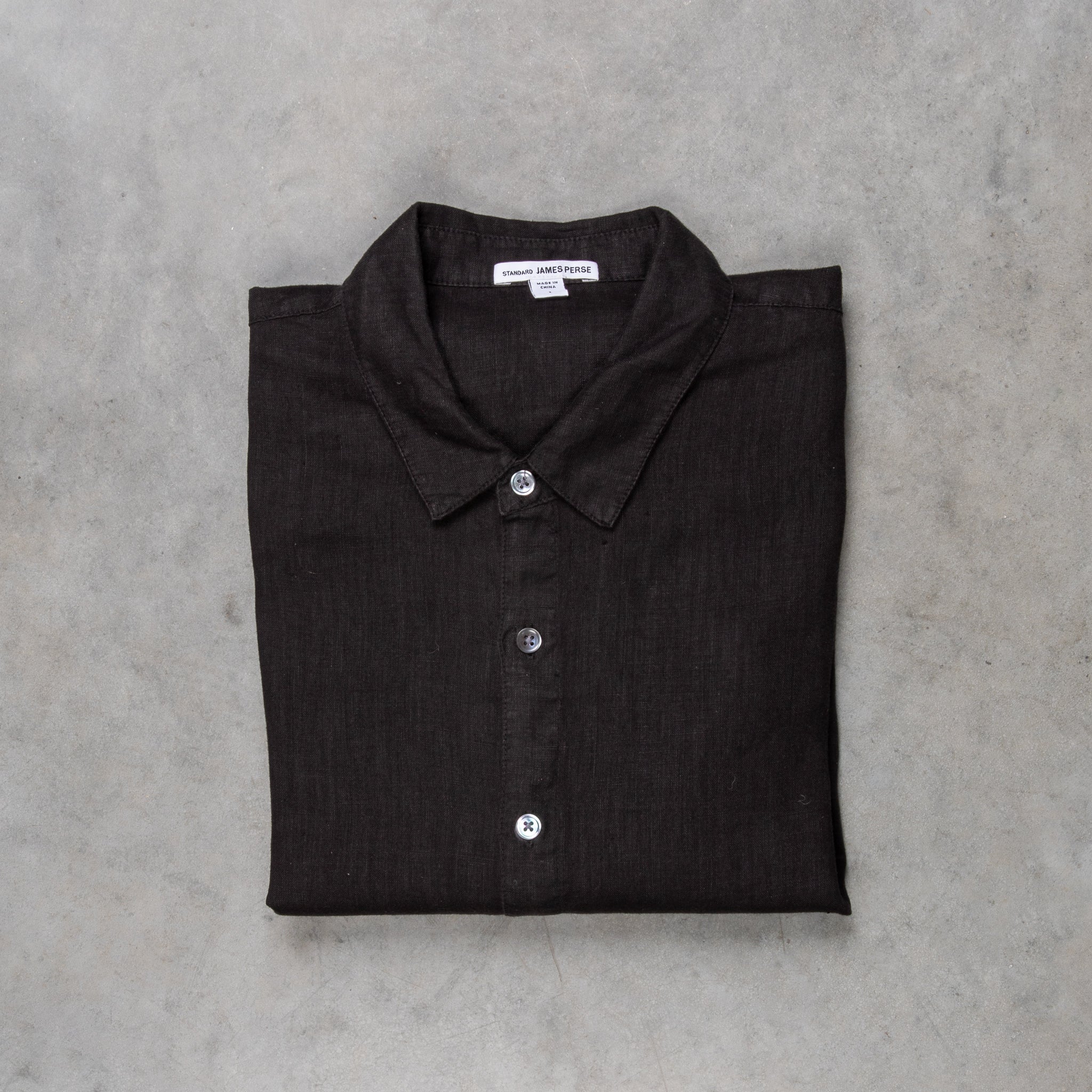 James Perse Classic Linen shirt Black