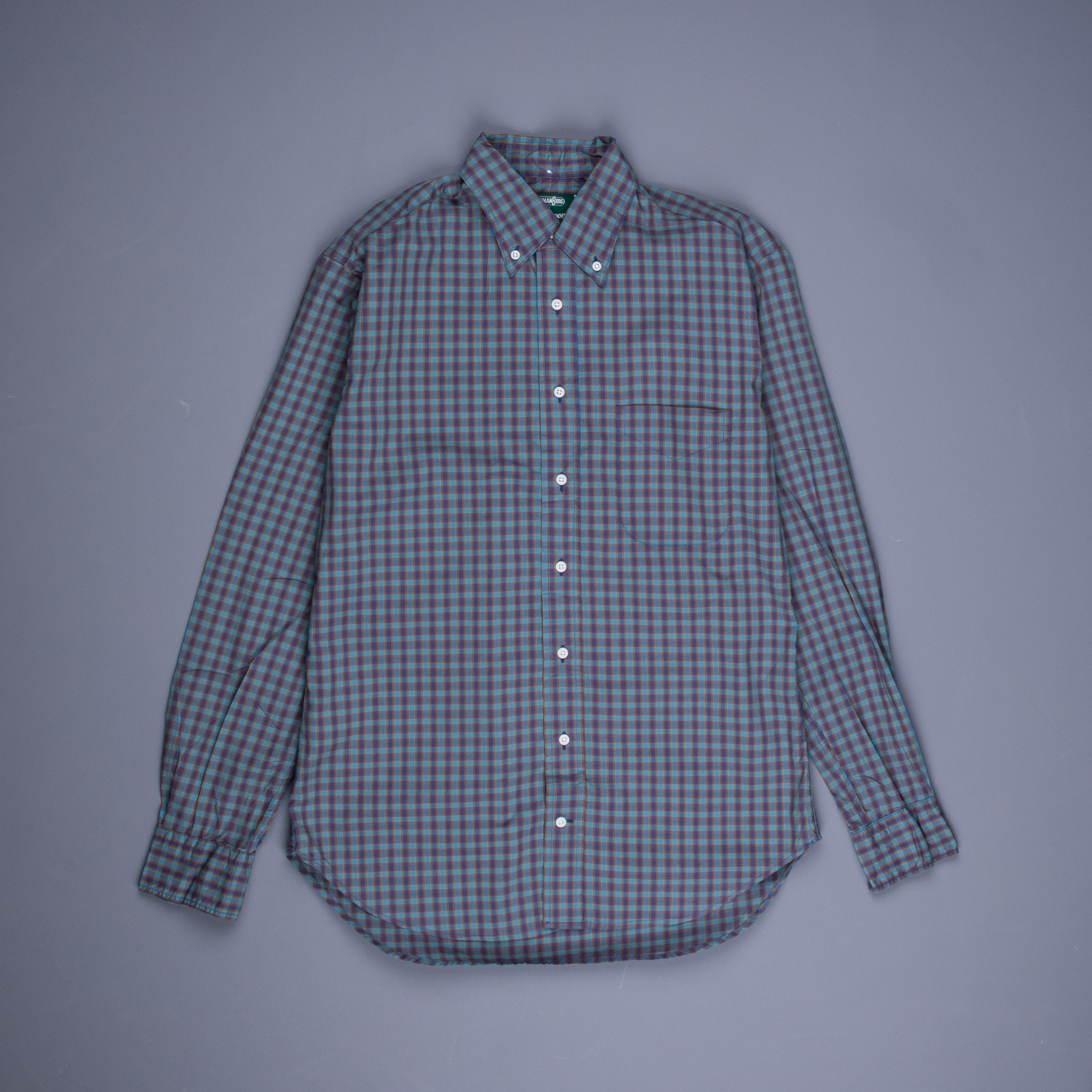 Gitman Vintage x Frans Boone Poplin Check Teal - Joris