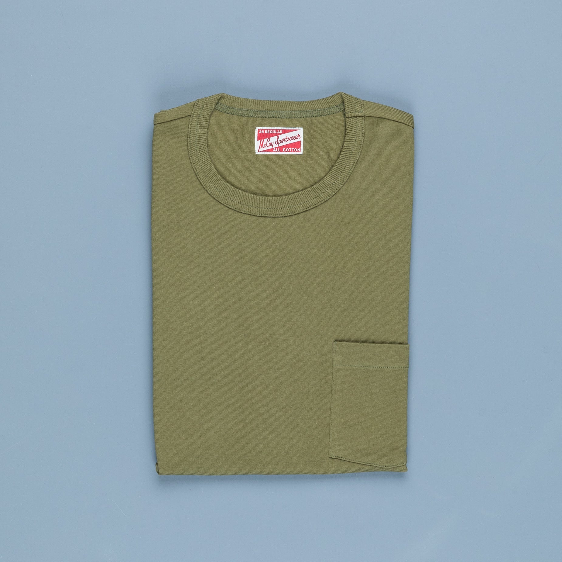 The Real McCoy's Pocket Tee Olive