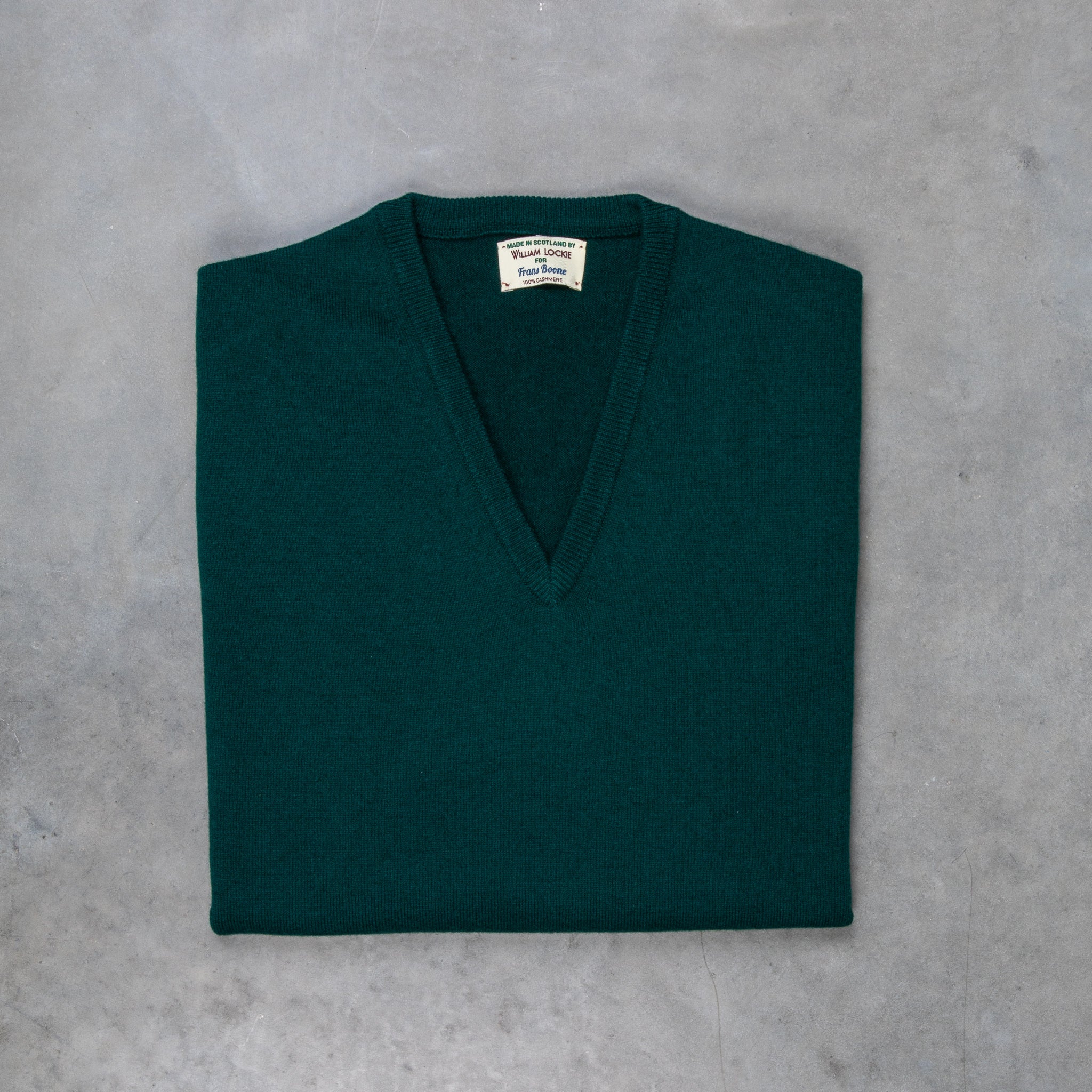 William Lockie Oxton Cashmere V-Neck Holly