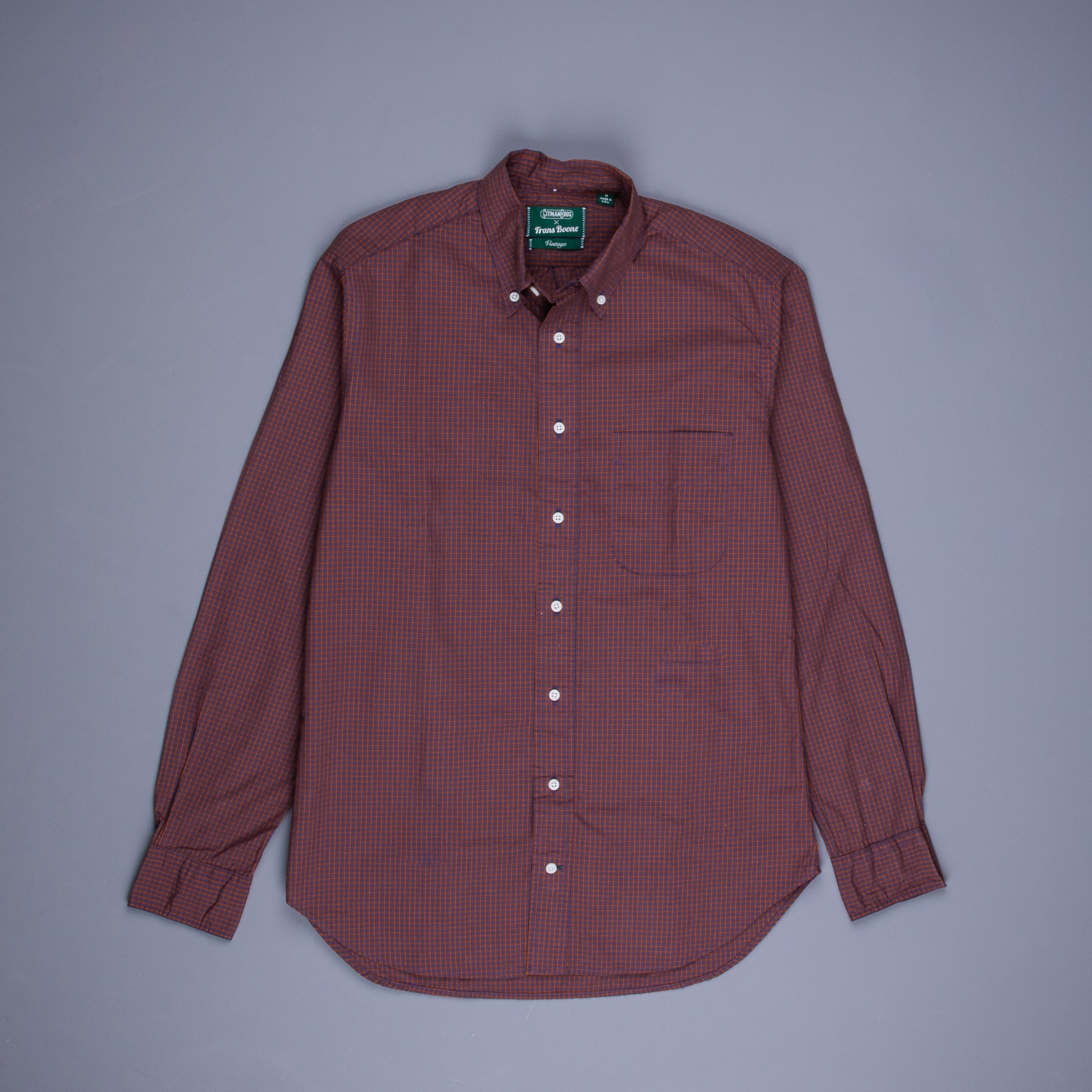 Gitman Vintage x Frans Boone Poplin Check Harissa - Alex