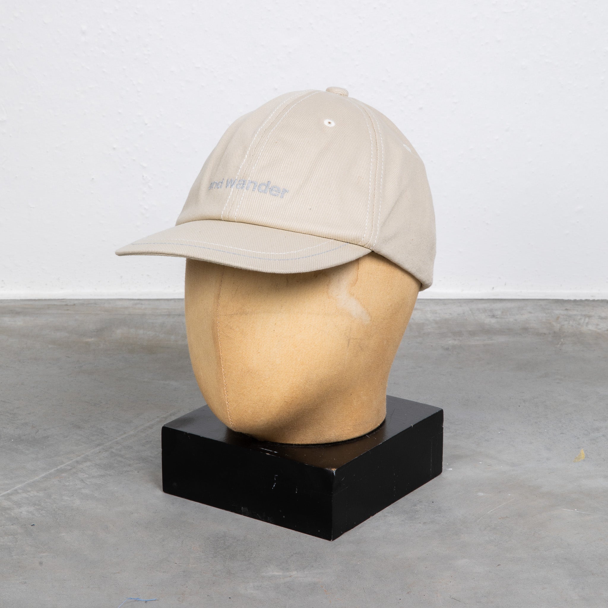 And Wander Cotton Twill Cap Light Beige