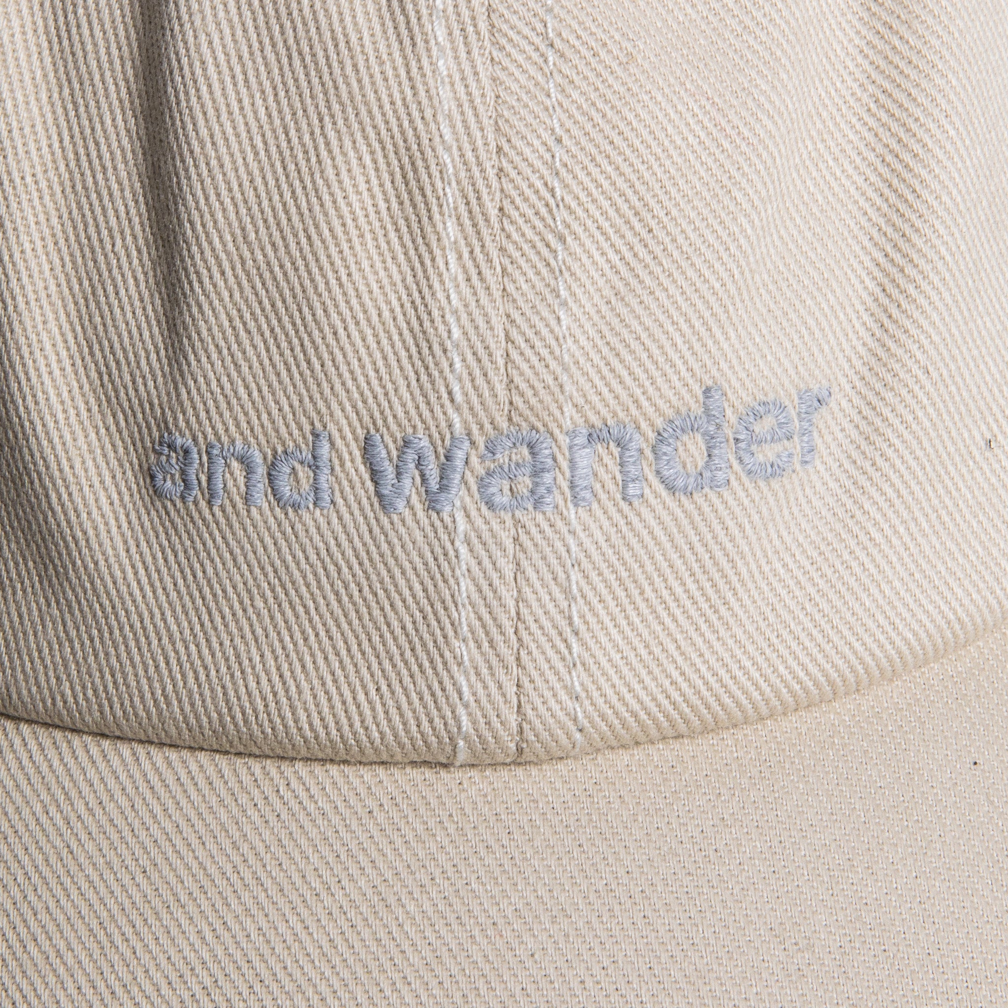 And Wander Cotton Twill Cap Light Beige