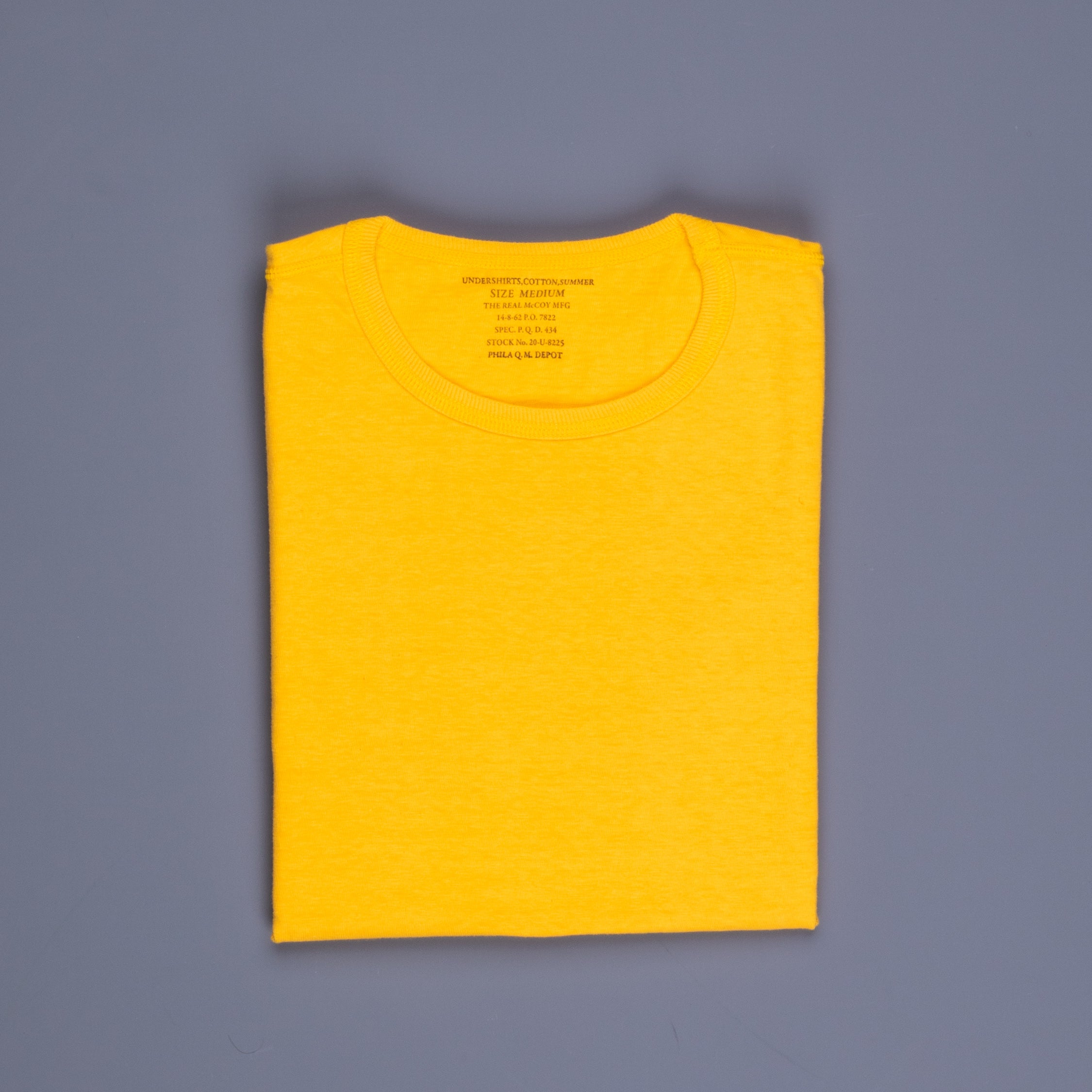 The Real McCoy's Undershirts Summer Cotton Yellow