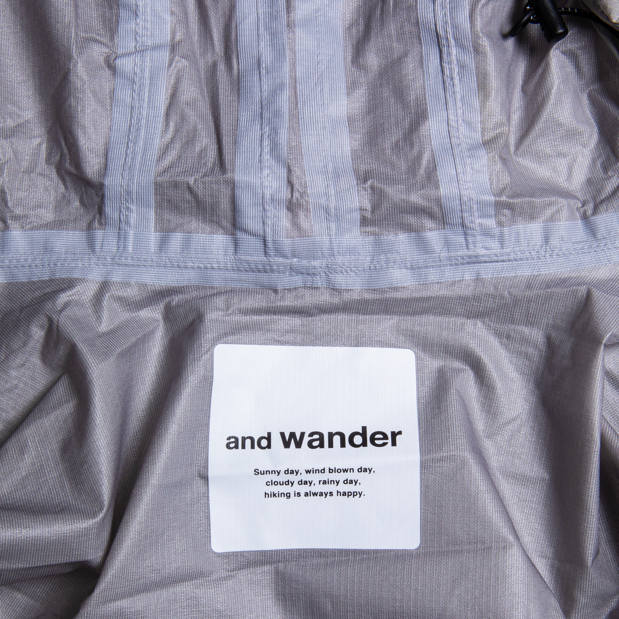 And Wander 3L UL Rain Jacket Light Gray