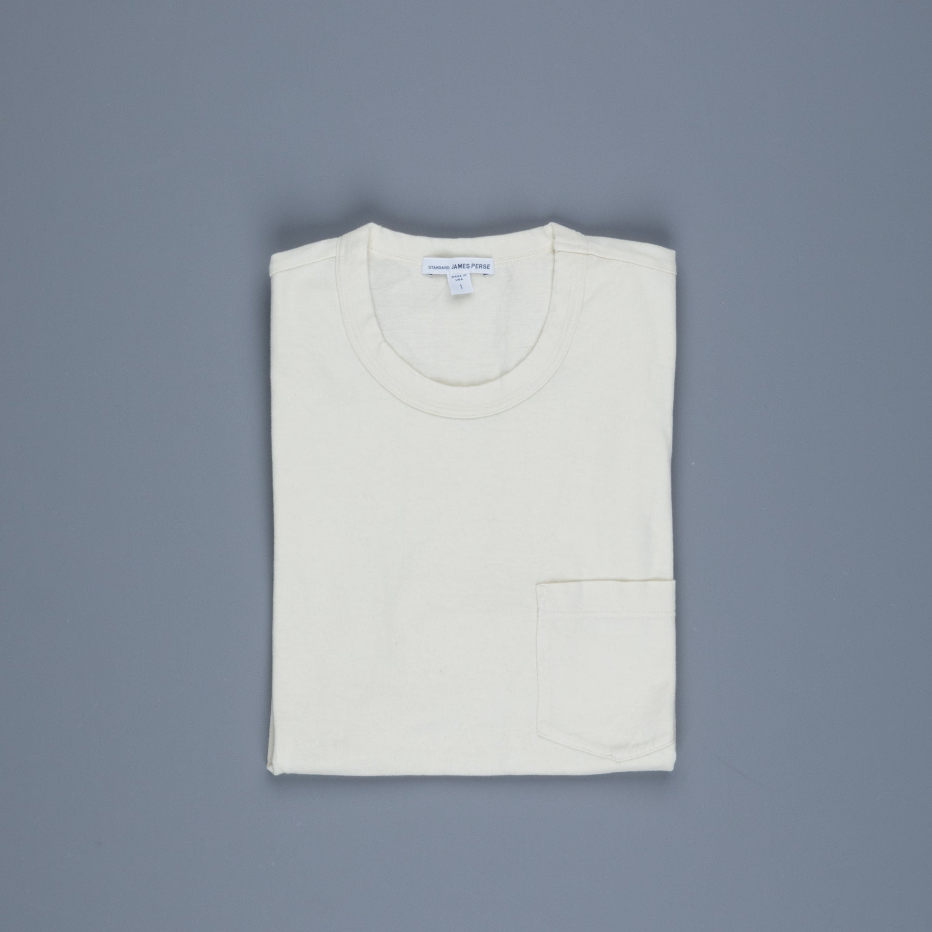 James Perse crew neck pocket tee Marshmallow