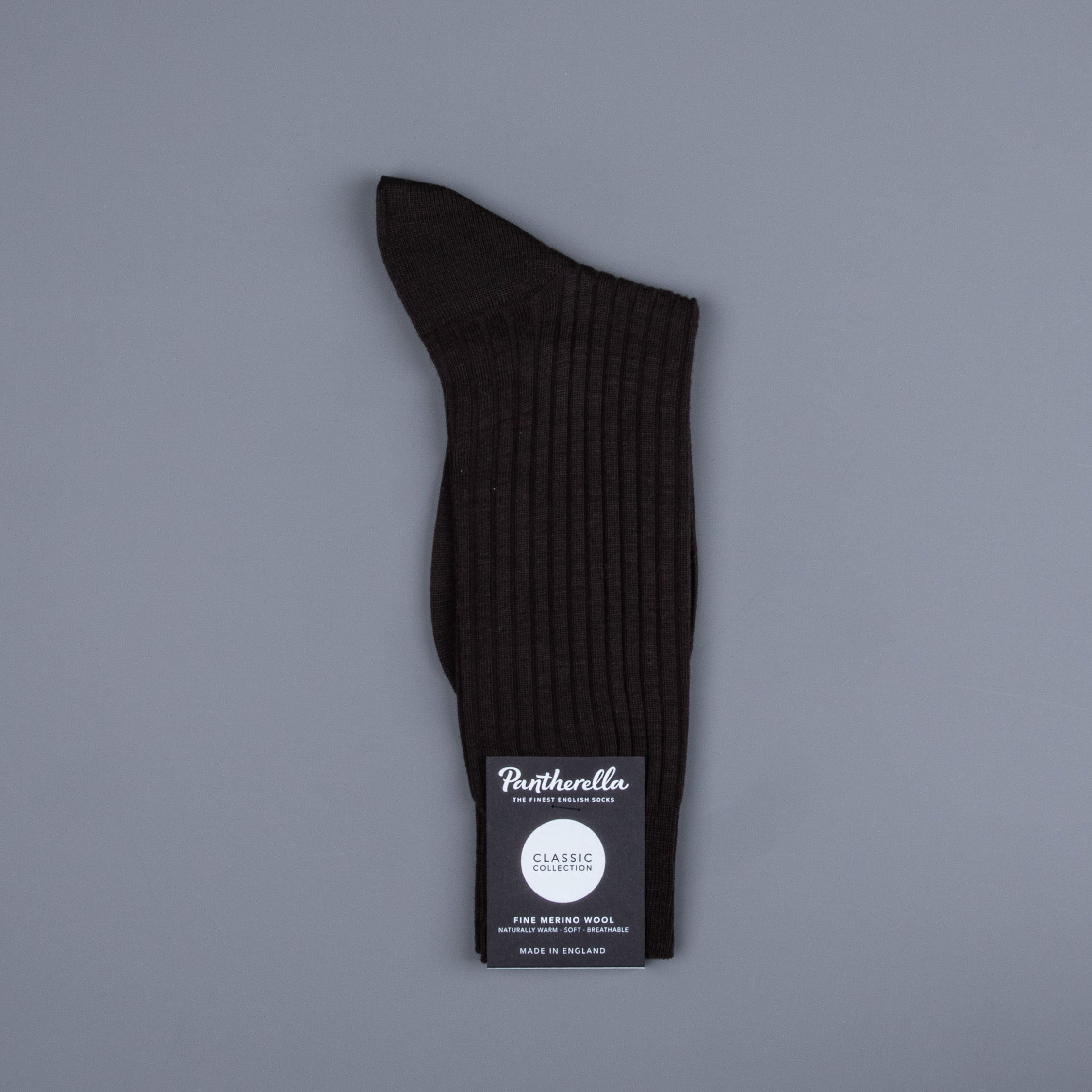 Frans Boone x Pantherella Laburnum Merino Wool Ankle High Socks Chocolat