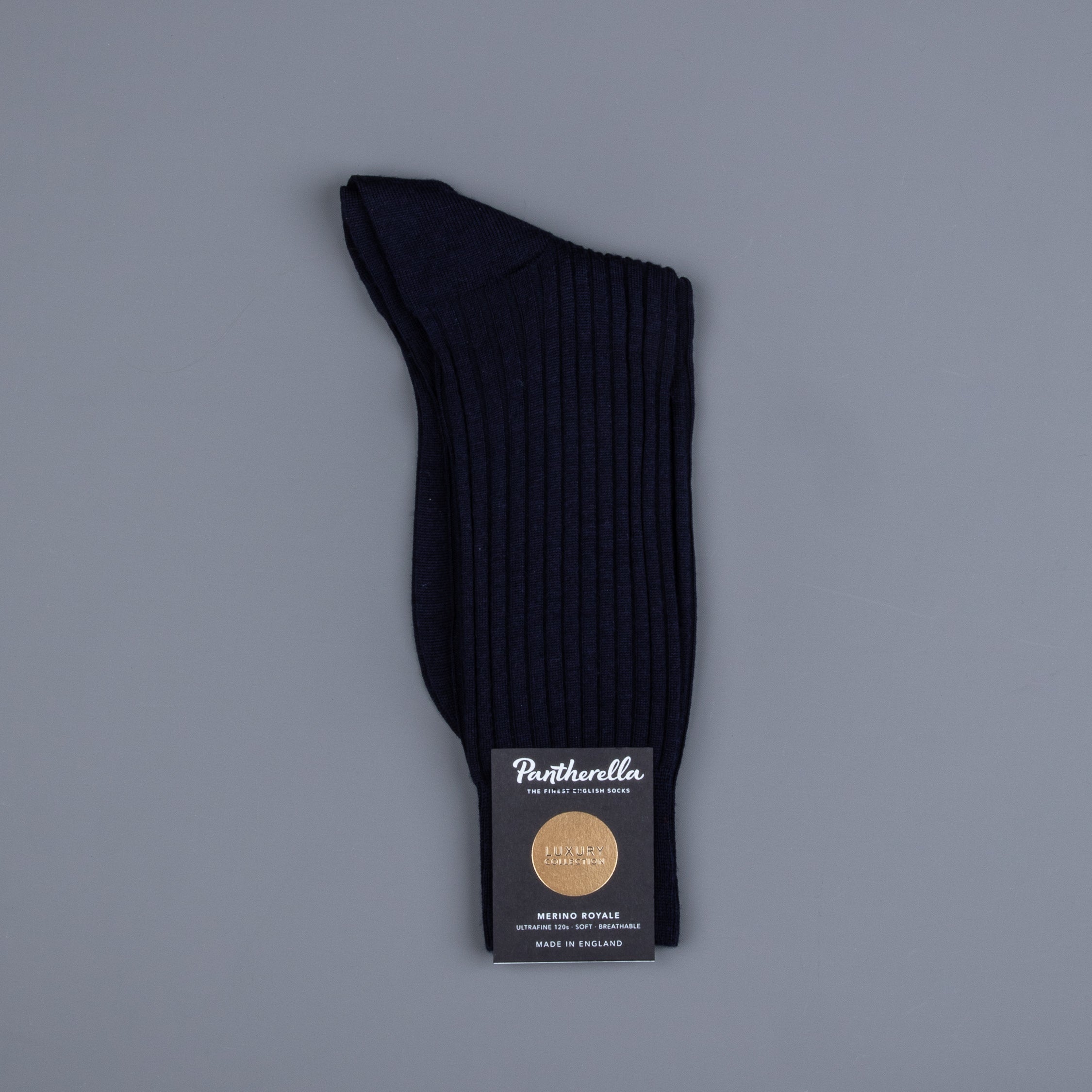 Pantherella Rutherford Royal Merino Sock Navy