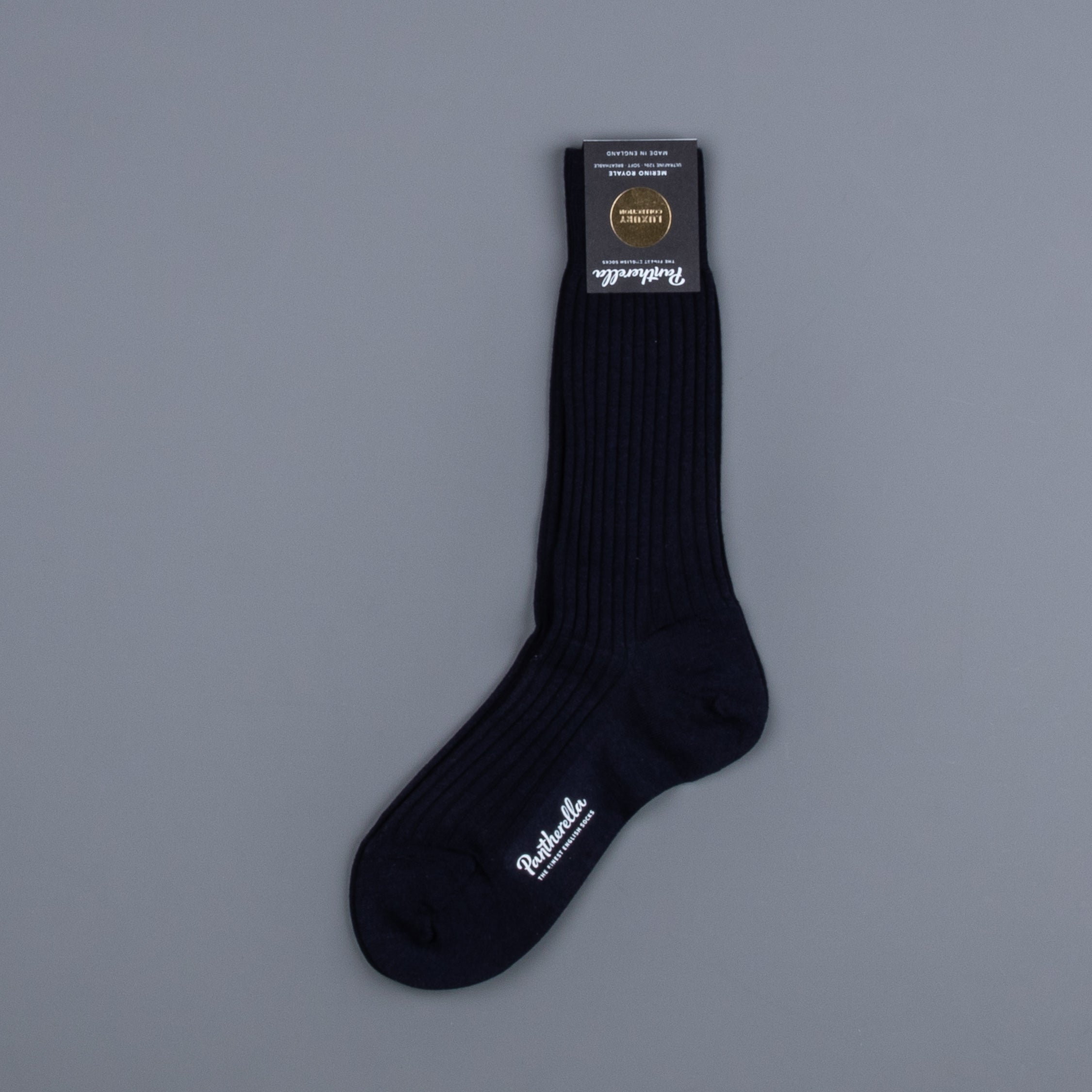 Pantherella Rutherford Royal Merino Sock Navy