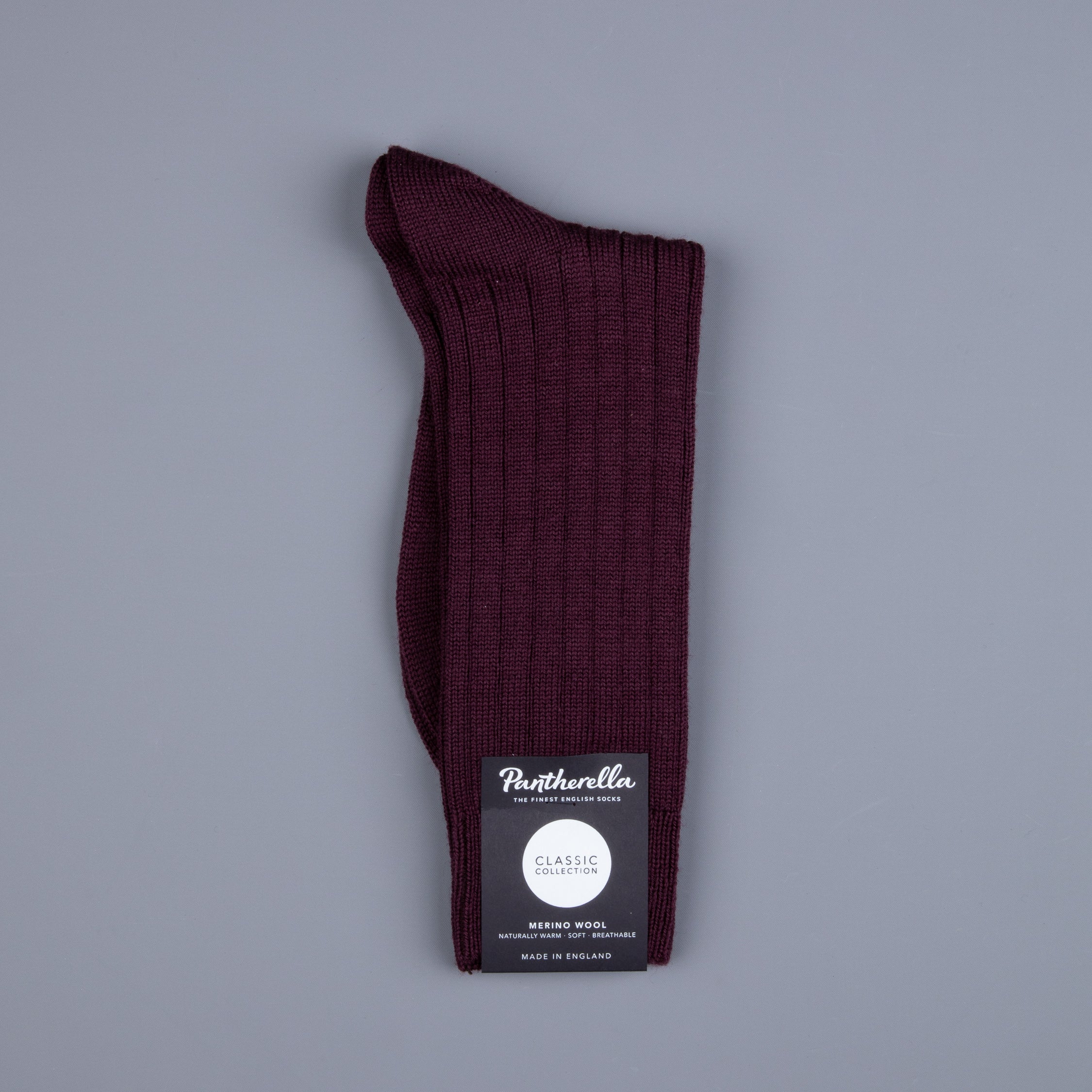 Frans Boone x Pantherella Packington Merino Wool Socks Maroon