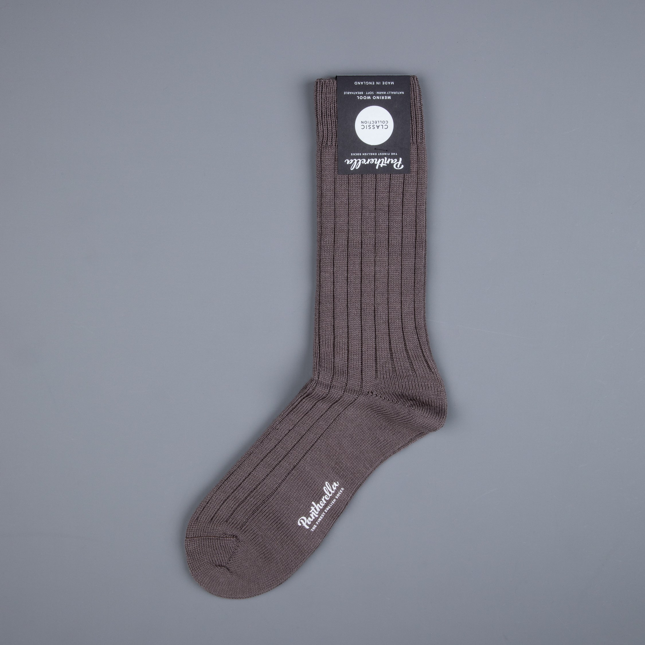 Frans Boone x Pantherella Packington Merino Wool Socks Mole