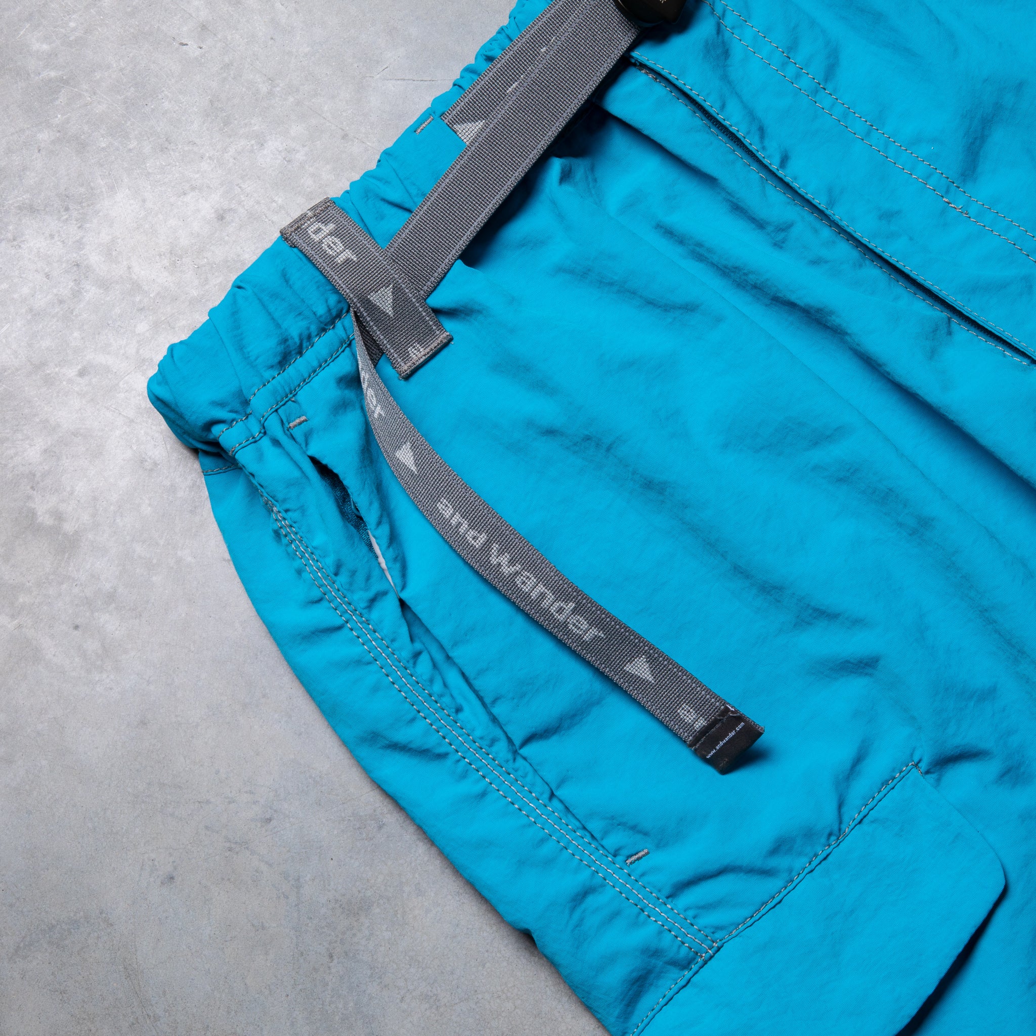 And Wander Ny Taffeta Hiker Shorts Blue