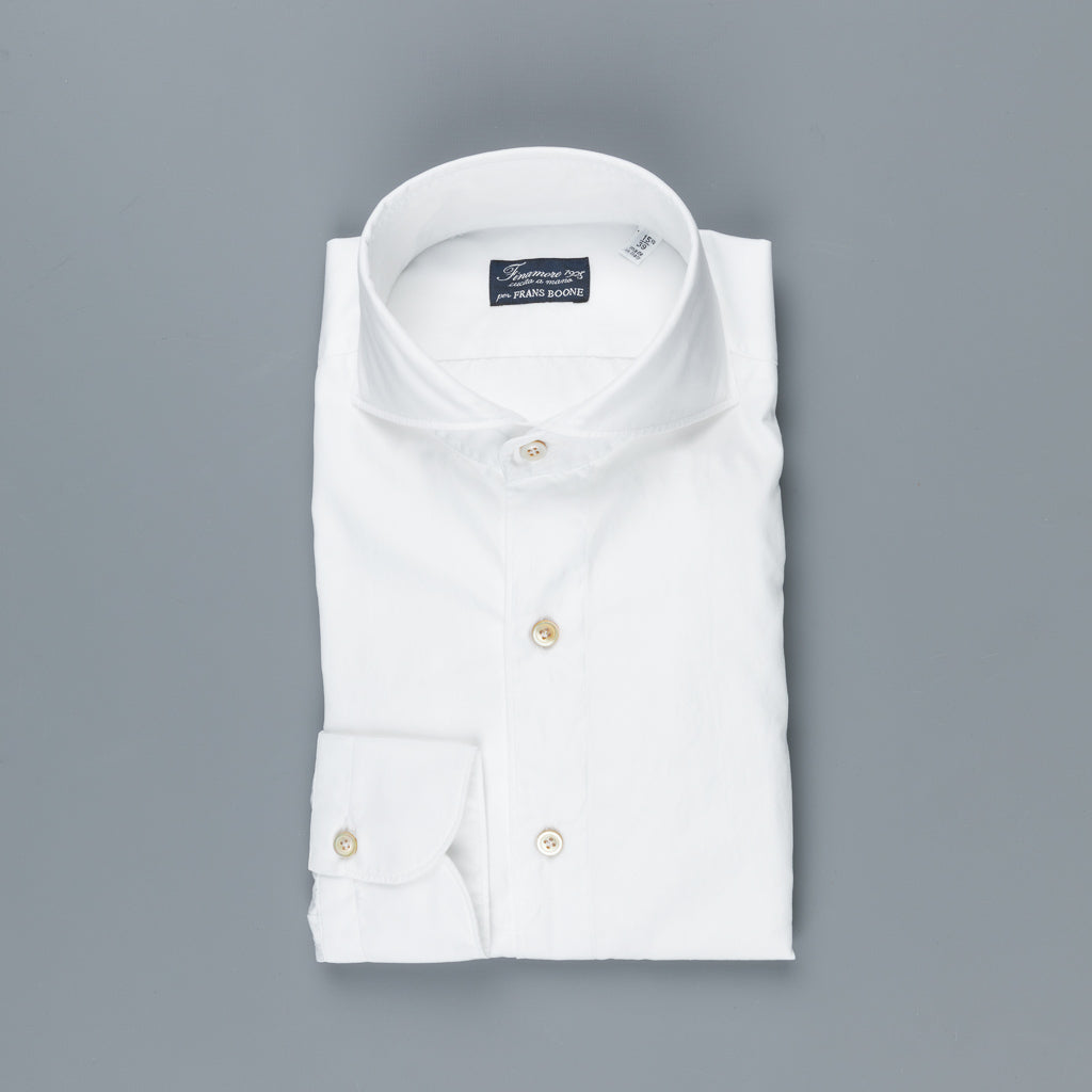 Finamore Tokyo shirt Sergio Collar white alumo poplin