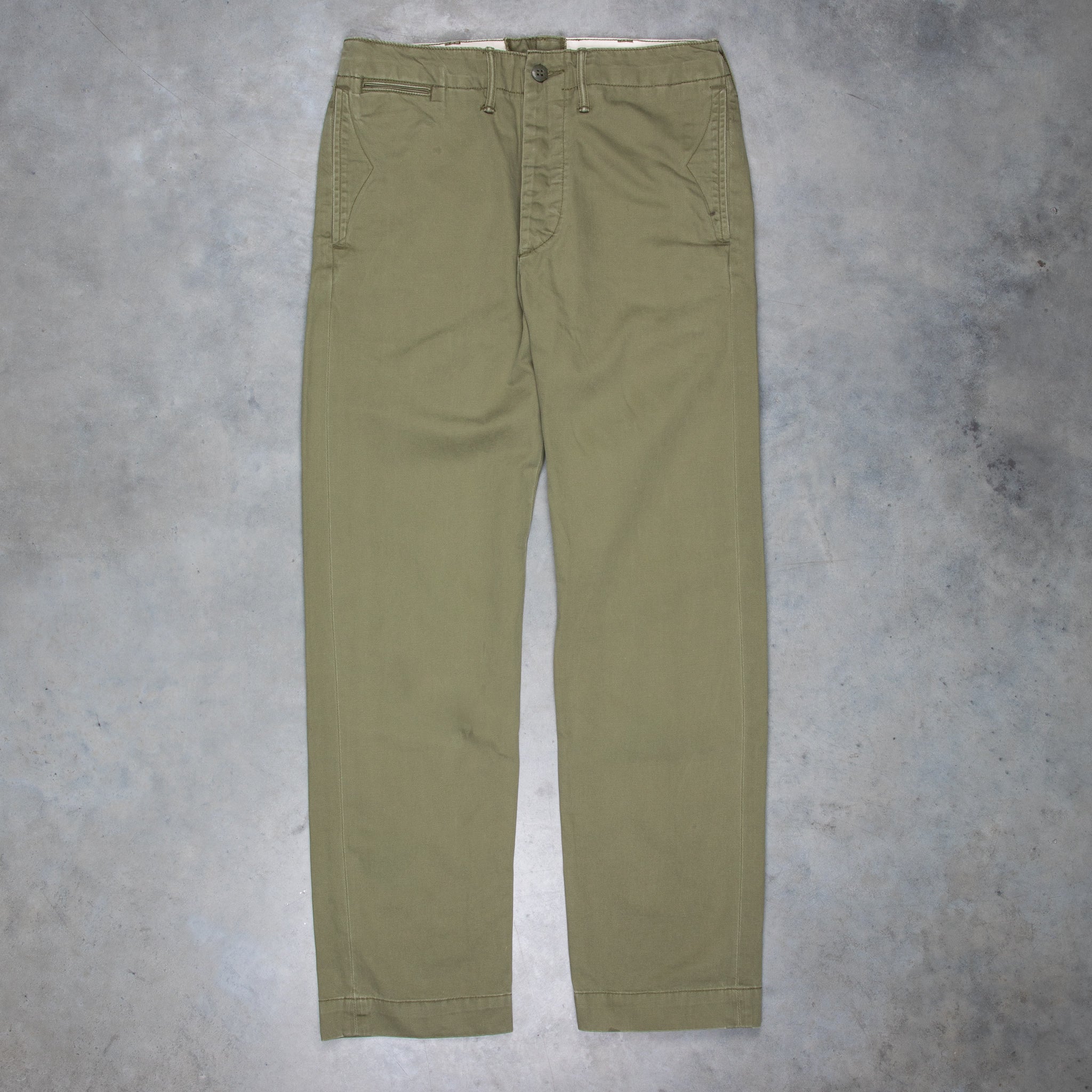 RRL Officer´s Chino Piece Dye Right Hand Twill Olive