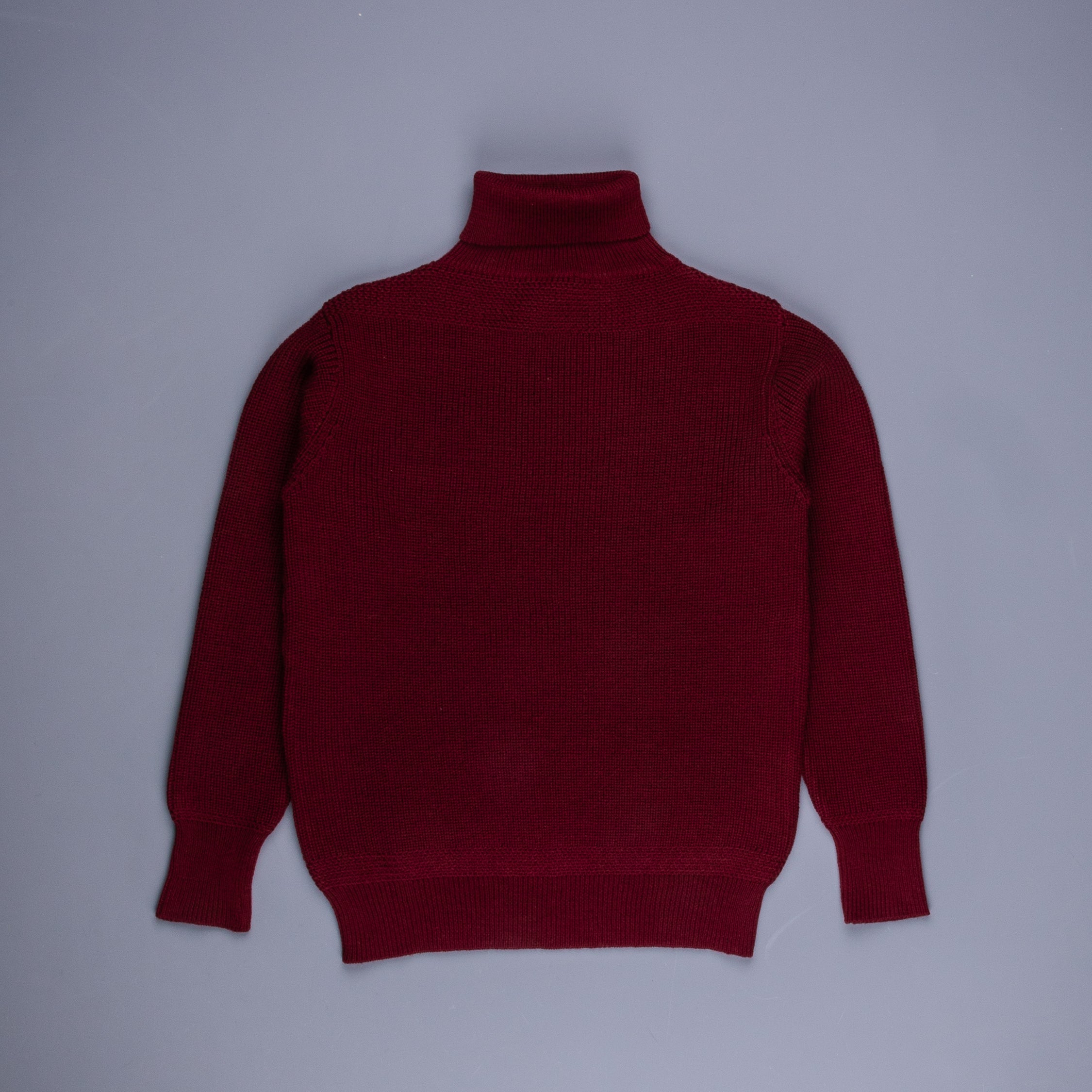 The Real McCoy's Fisherman's Turtle Neck Sweater Maroon