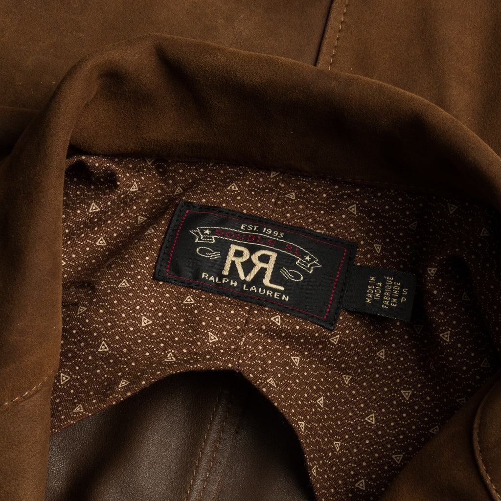 RRL Rowde Half Lined Sport Coat Tobacco Suede