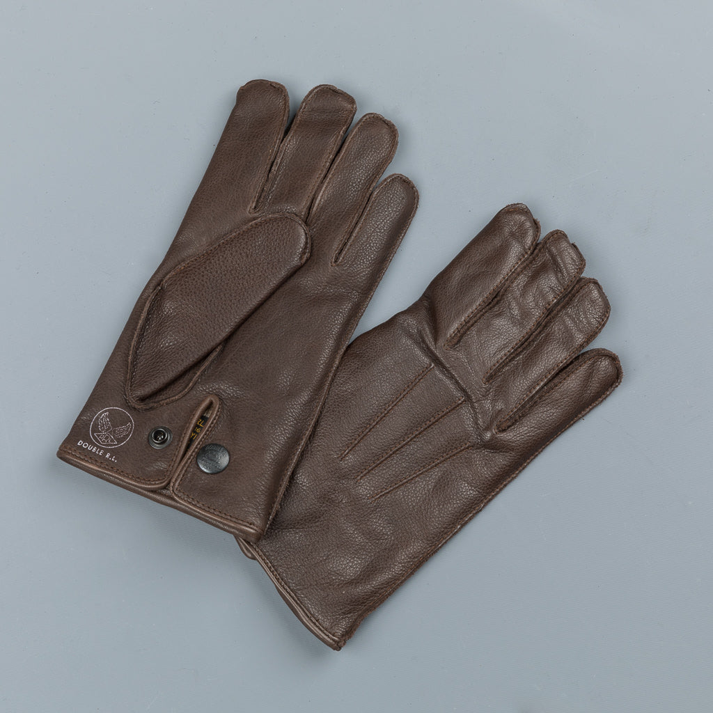 RRL Officers gloves leather brown