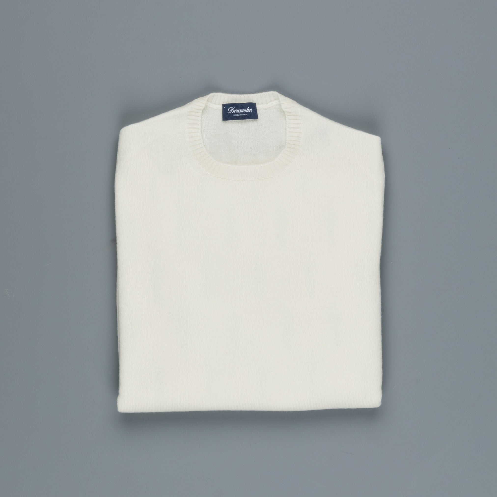 Drumohr Tabor Cashmere Crew Neck Gesso