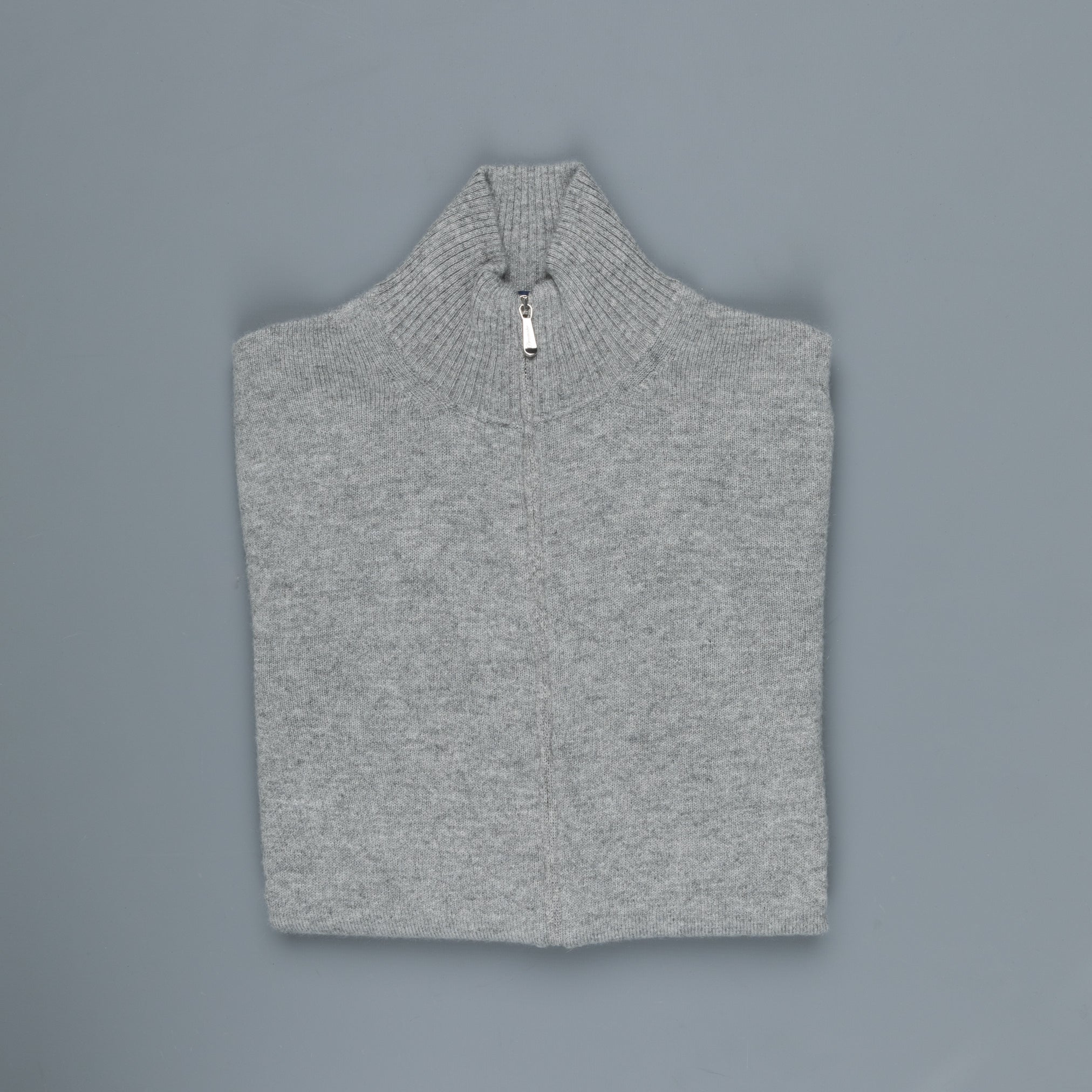 Drumohr Full Zip Cashmere Grigio Medio