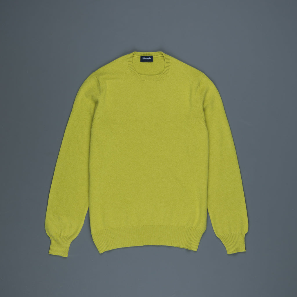 Drumohr Tabor Cashmere Crew Neck Punch Verde