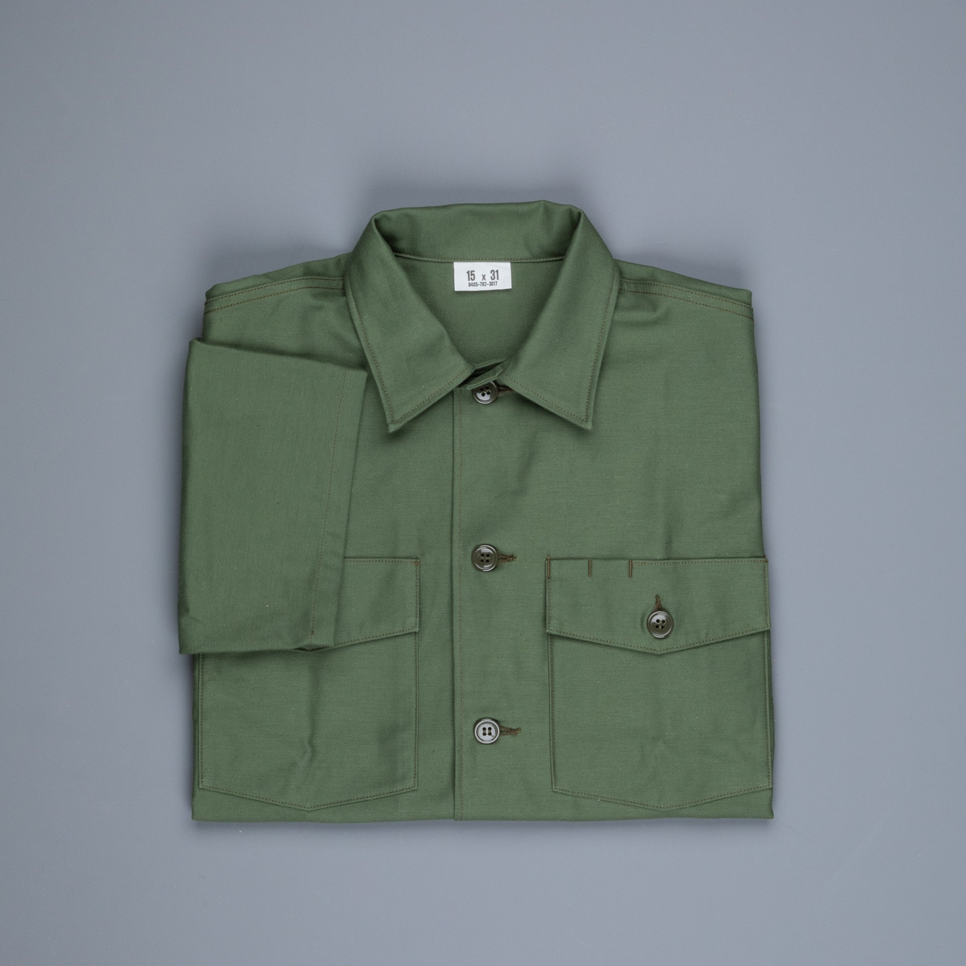 The Real McCoy's Sateen Cotton Short Sleeve Shirt OG 107