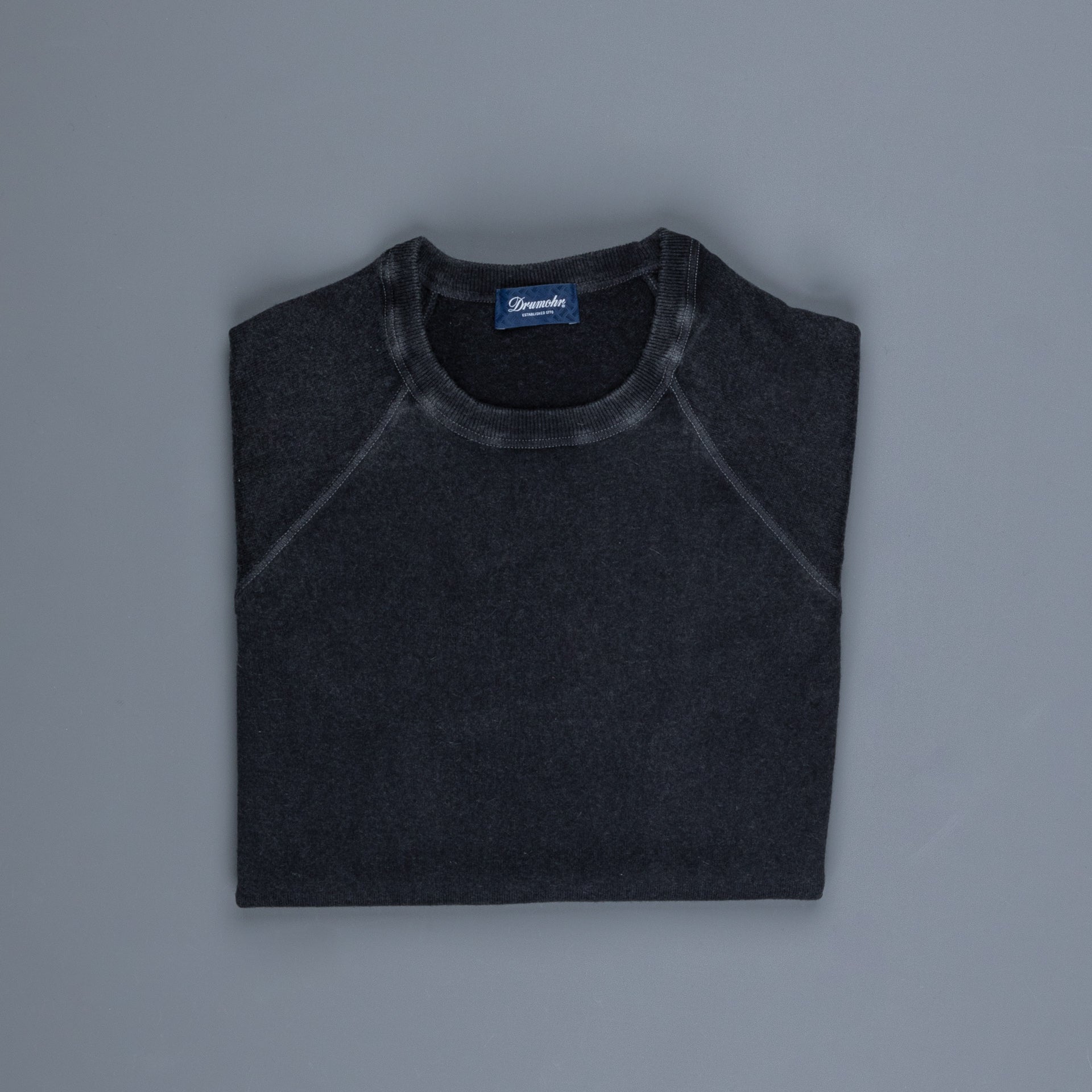 Drumohr Cashmere Sweater Frost Charcoal