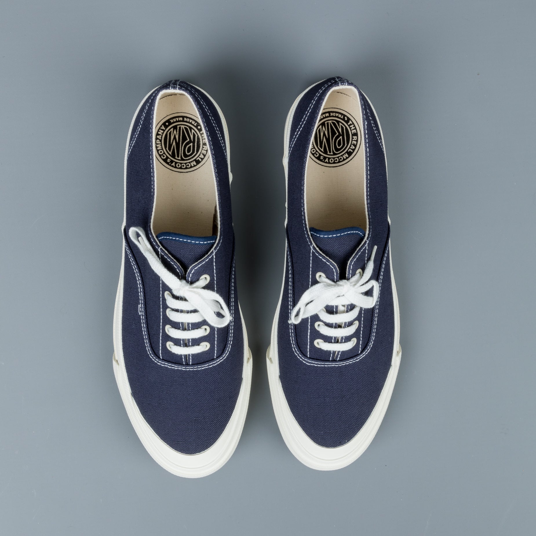 The Real McCoy's U.S.N. Cotton Canvas Deck Shoes navy