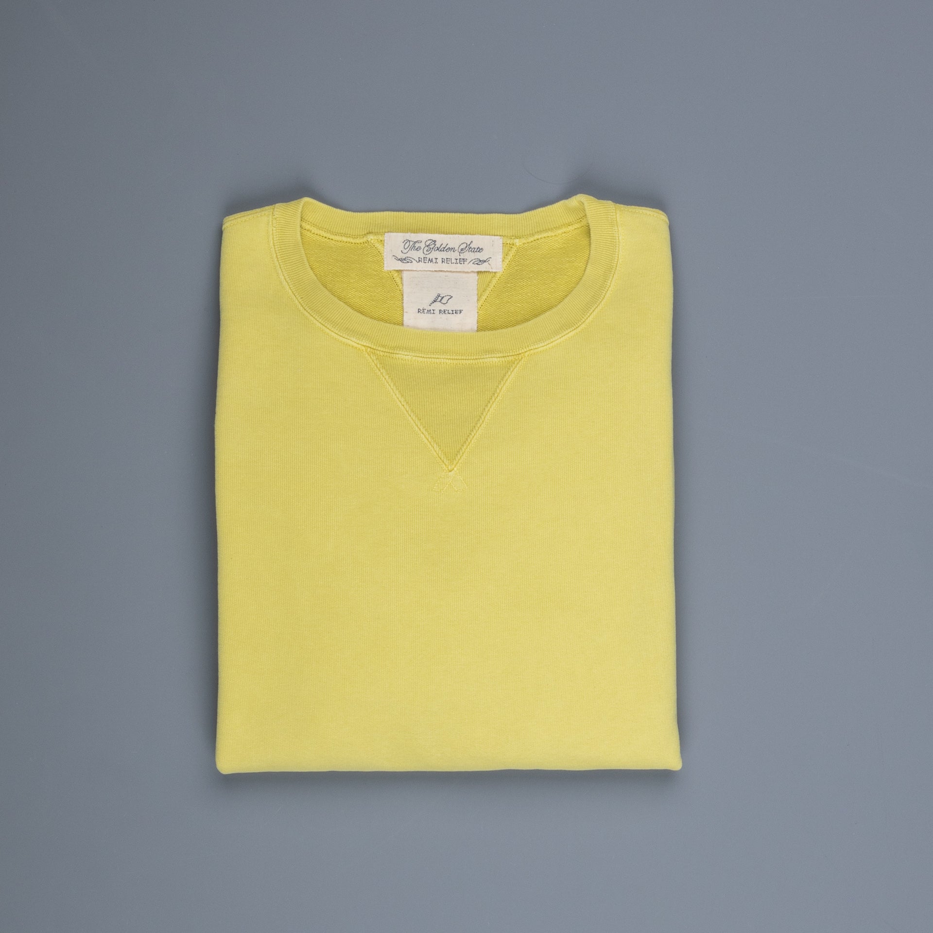 Remi Relief Special Finish Fleece Crew neck sweater yellow