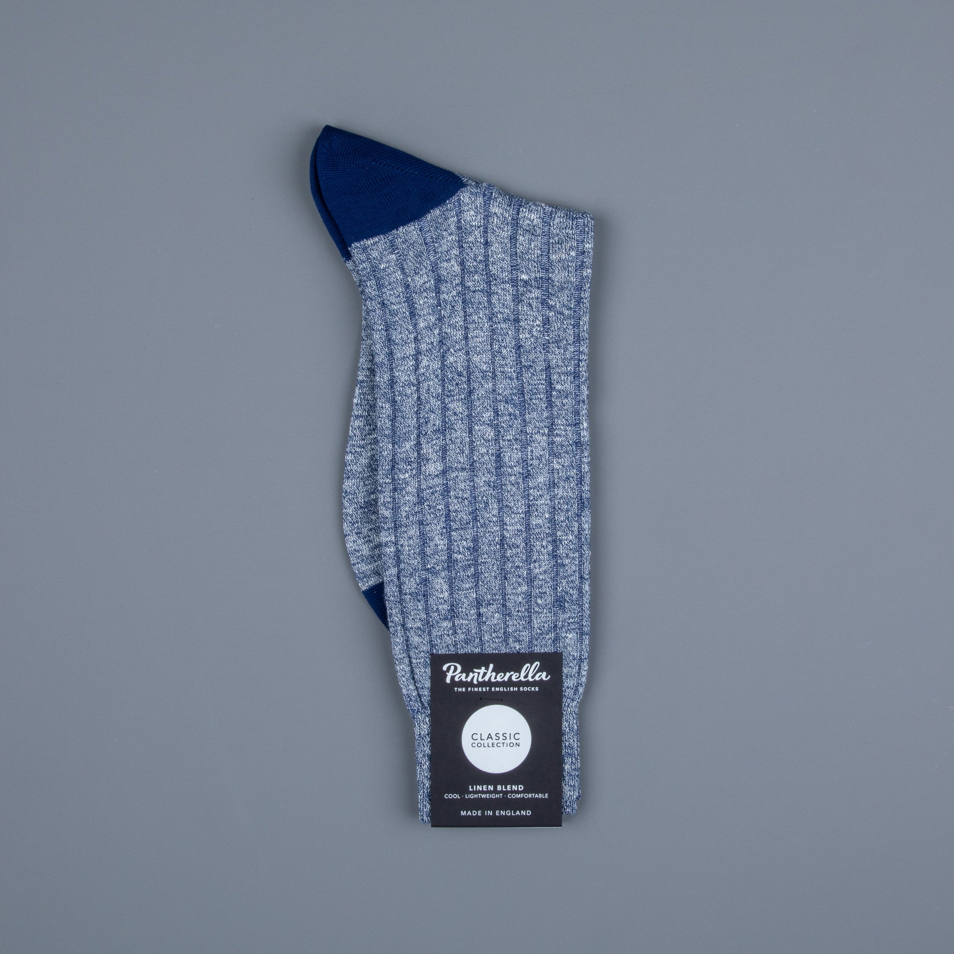 Pantherella Hamada Linen cotton Indigo socks