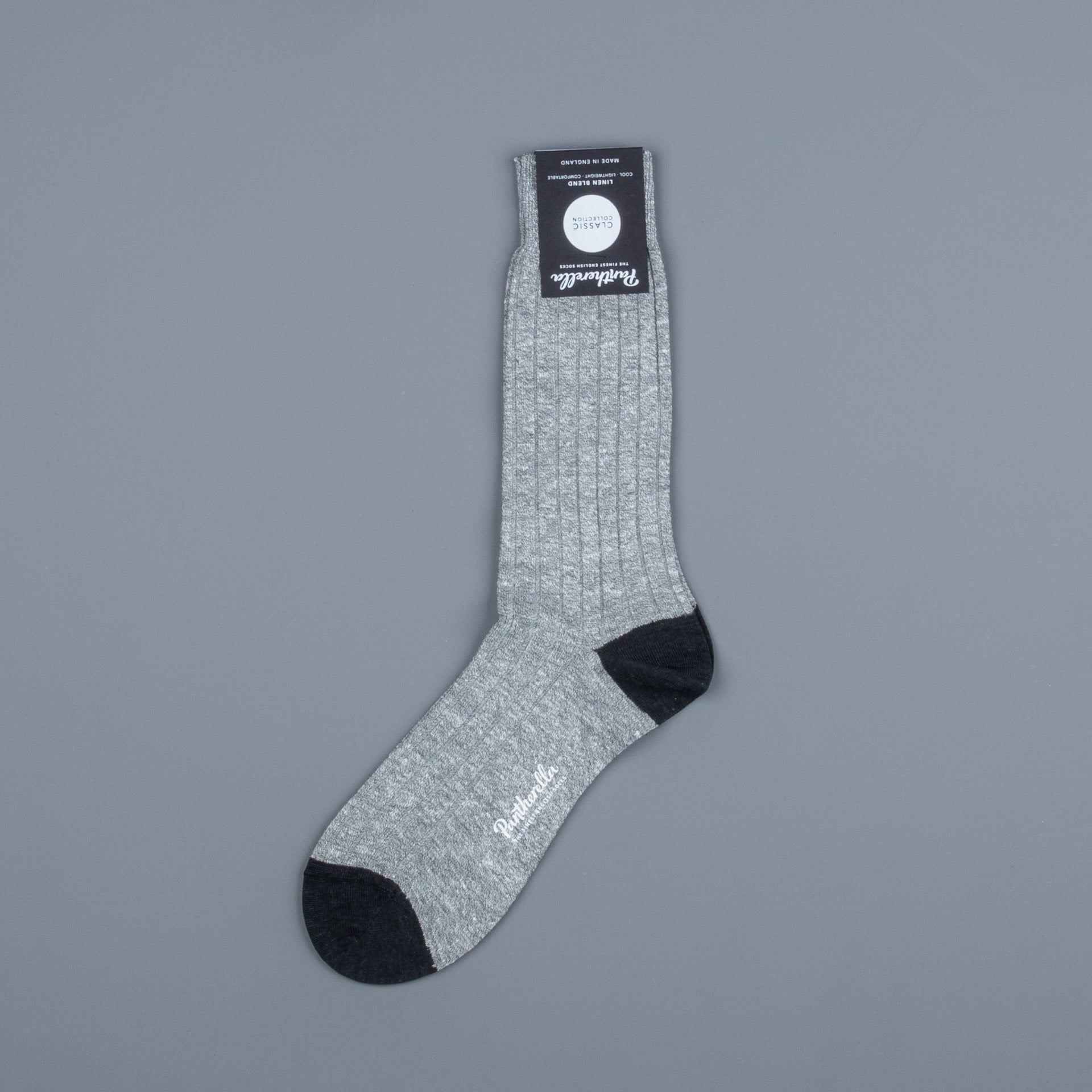 Pantherella Hamada Linen cotton Pewter socks