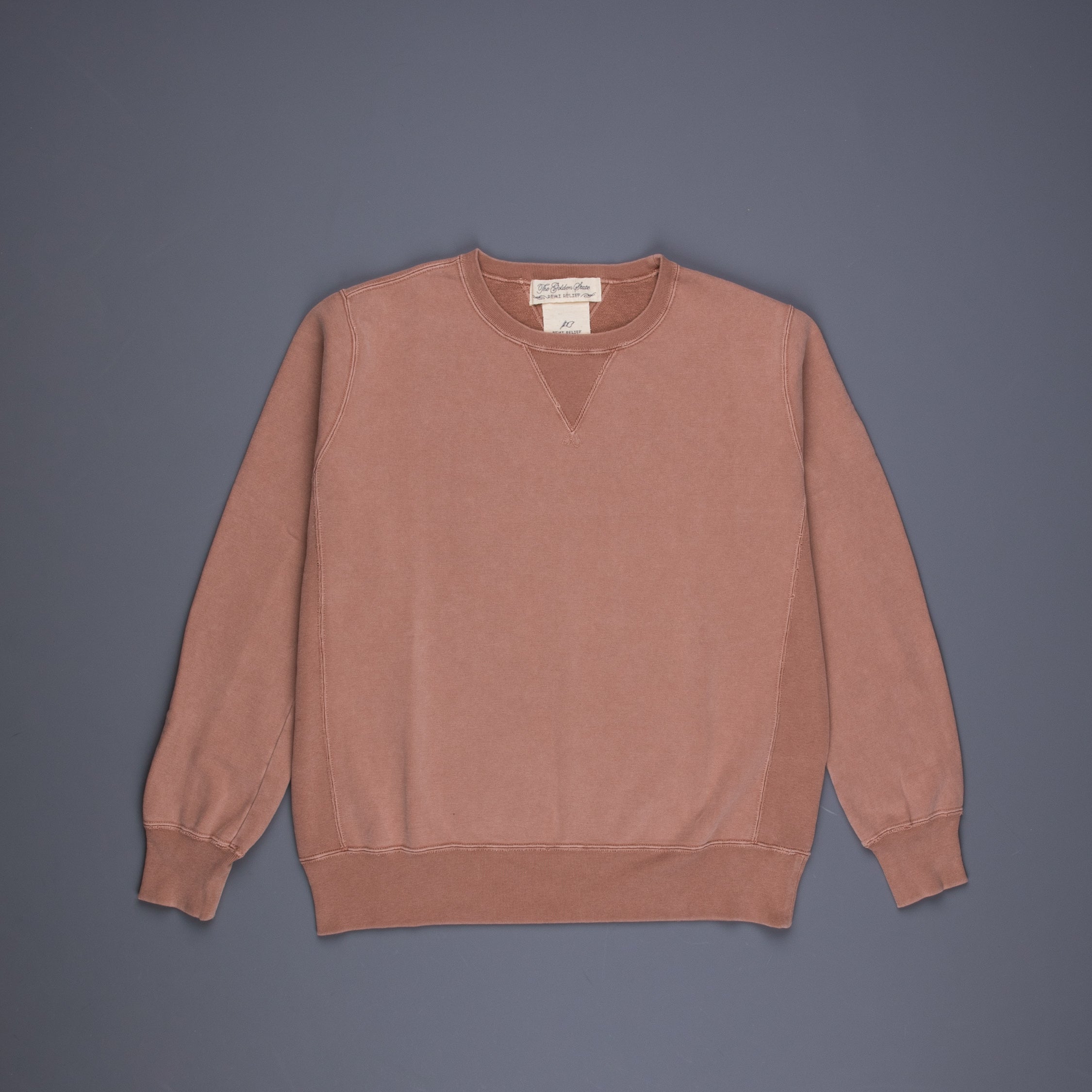 Remi Relief Special Finish Crew Neck Sweatshirt Salmon