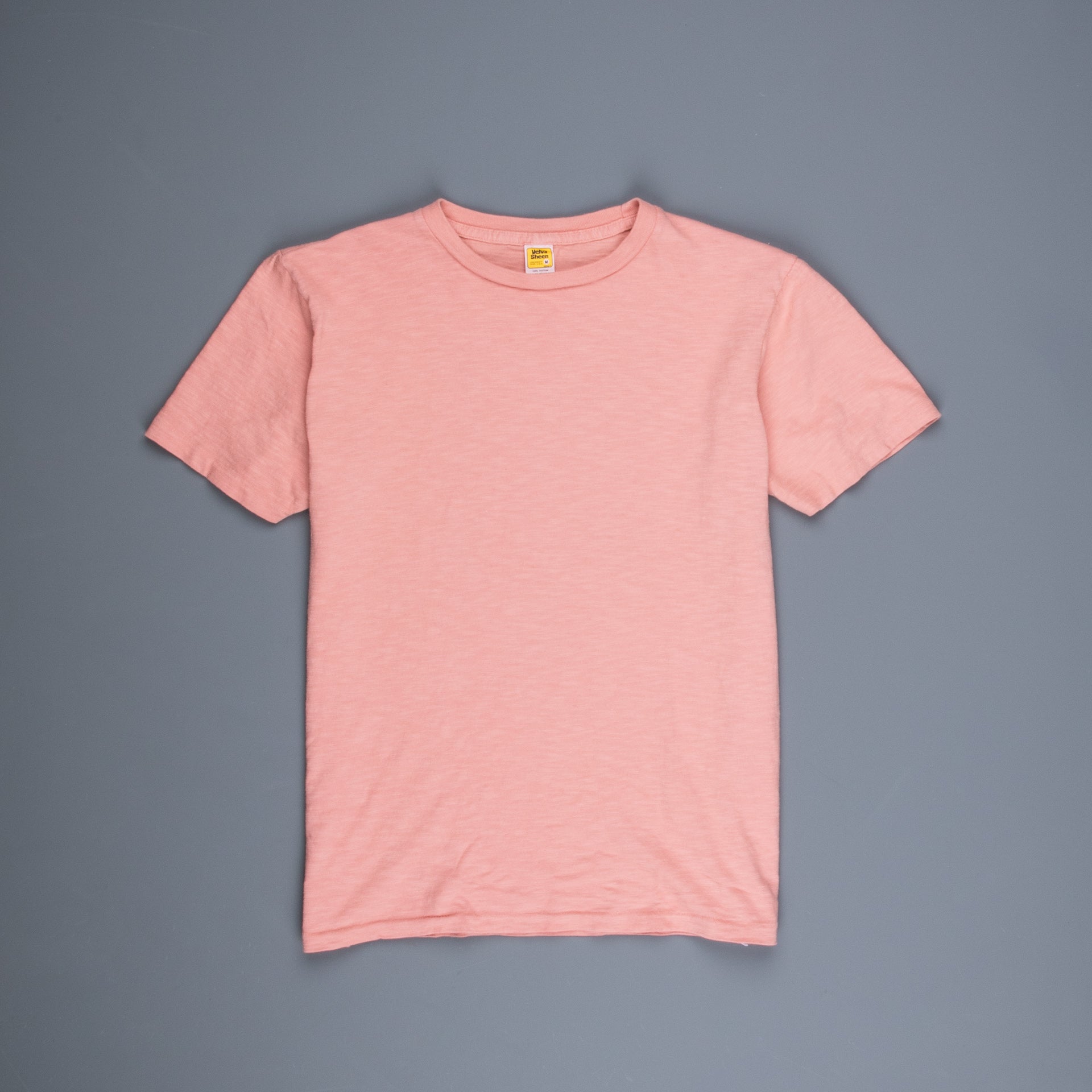 Velva Sheen Roll Tee in Peach